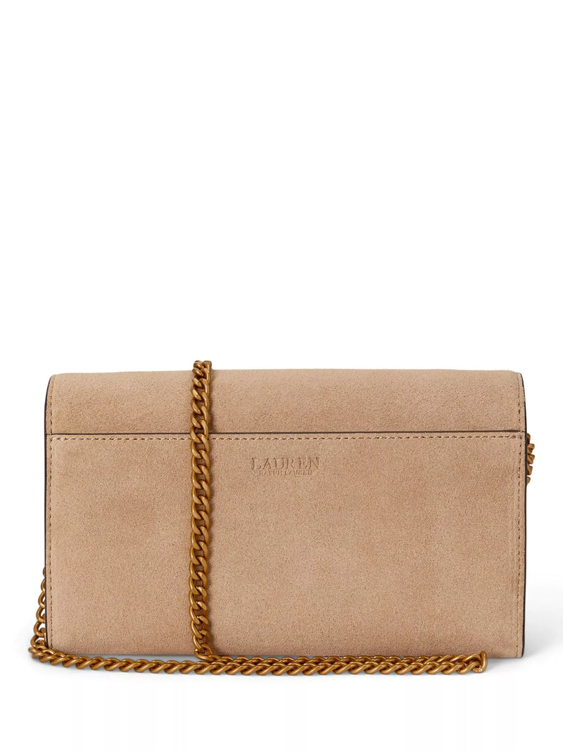 Ralph Lauren Adair II suede clutch bag light beige, UK version