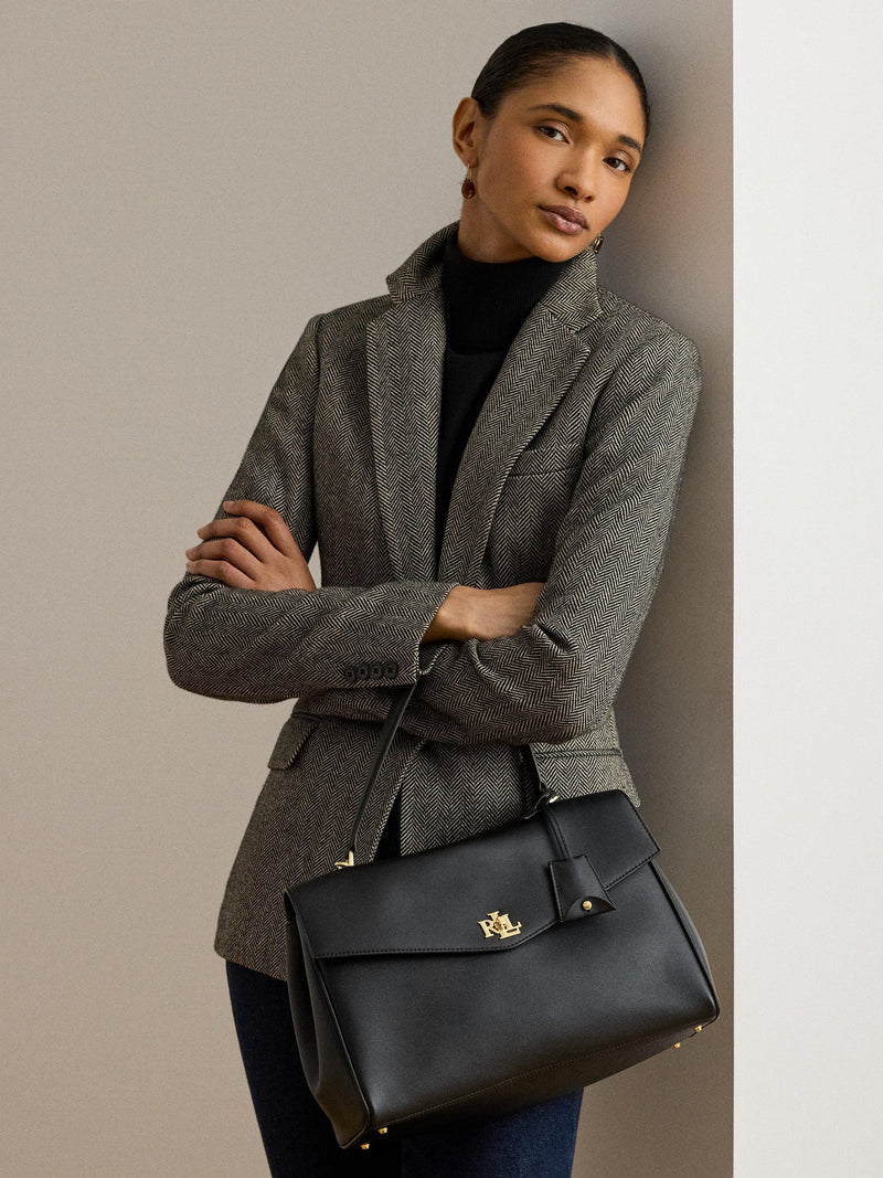 Ralph Lauren Farrah leather satchel handbag, imported from the UK