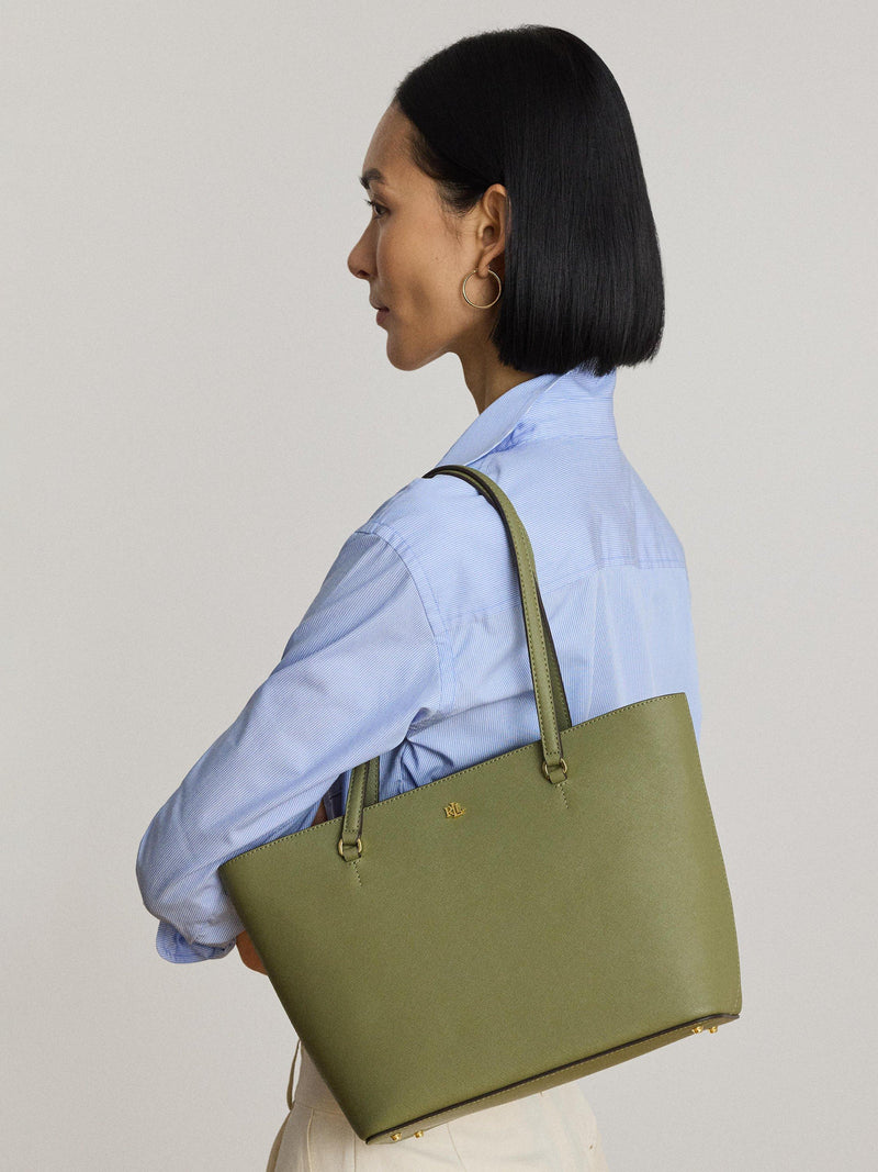 Lauren Ralph Lauren Karly tote leather, imported from the UK
