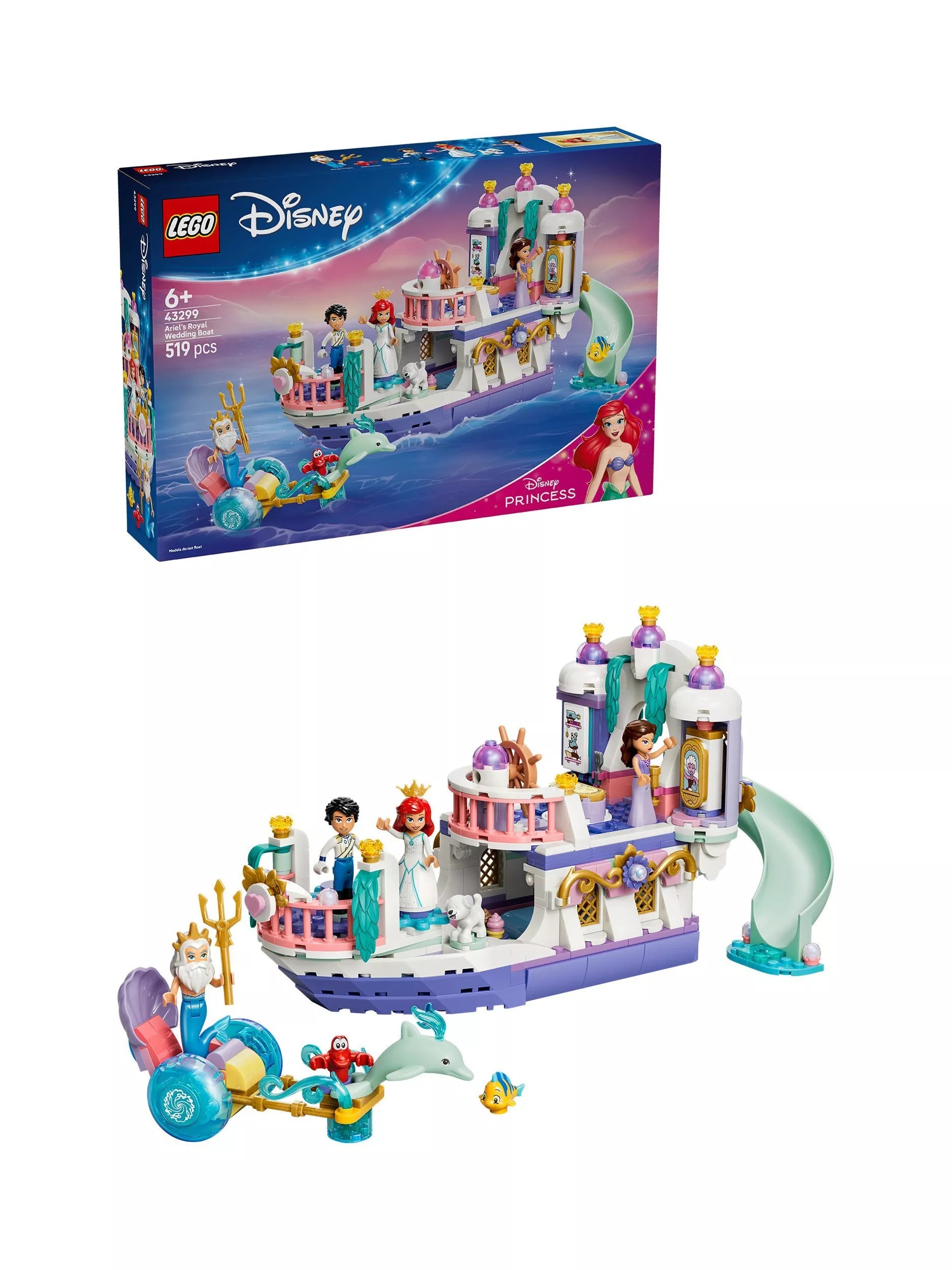 LEGO building set Ariel's Royal Wedding Boat 519 pieces (British brand)