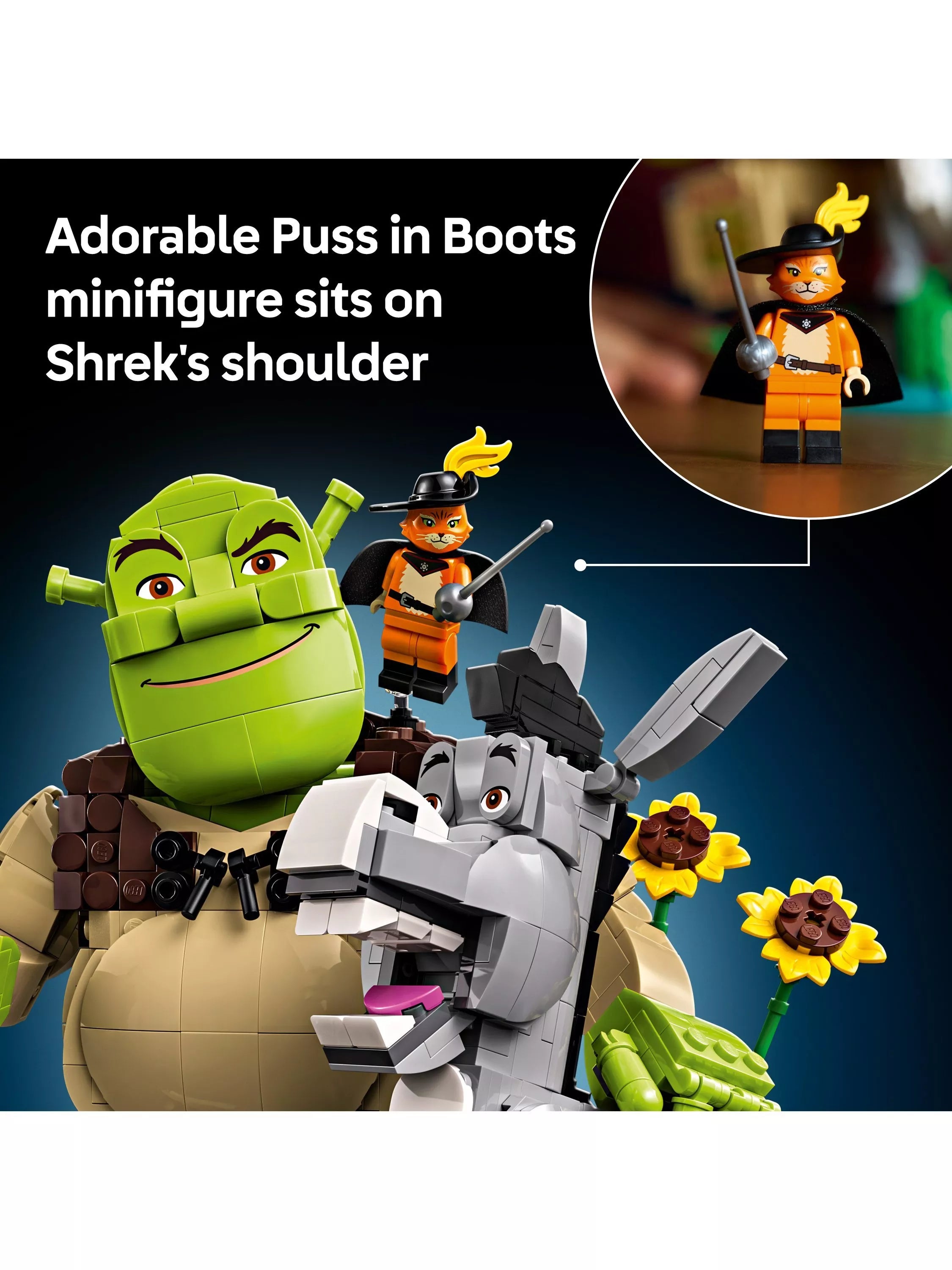 LEGO Shrek Donkey and Puss in Boots construction set - British product