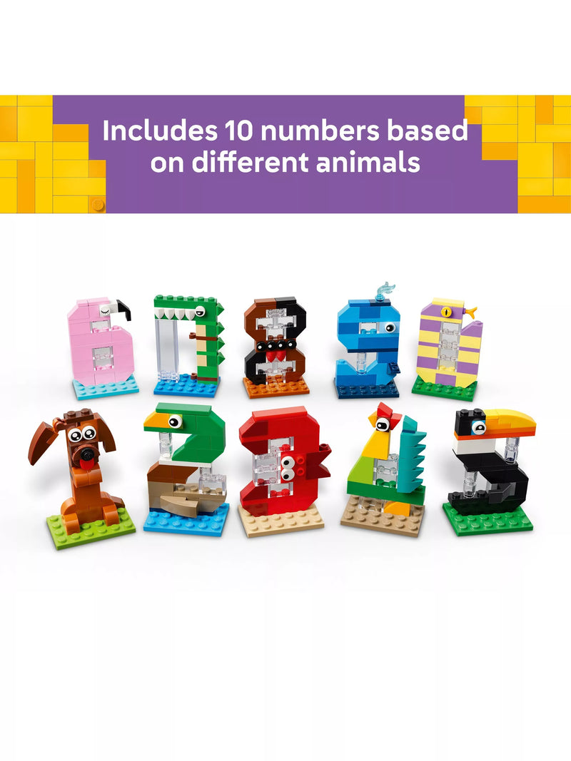 LEGO Animal Birthday Numbers building set 281 pieces, UK version