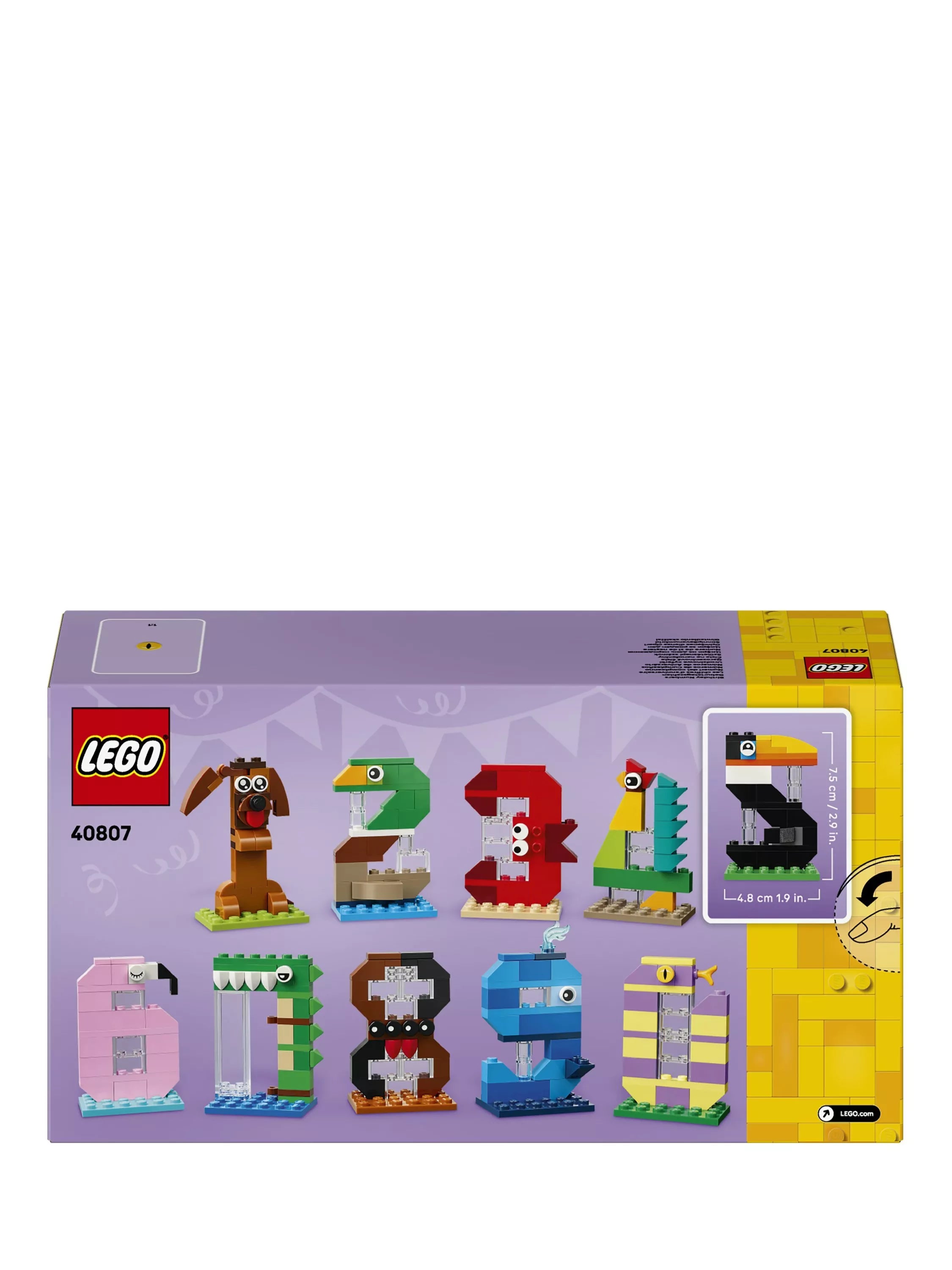 LEGO Animal Birthday Numbers building set 281 pieces, UK version