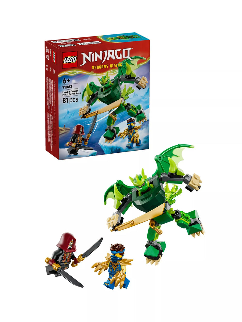 LEGO building toy Lloyd's Dragon Mech Battle Pack 81 pieces, imported from the UK