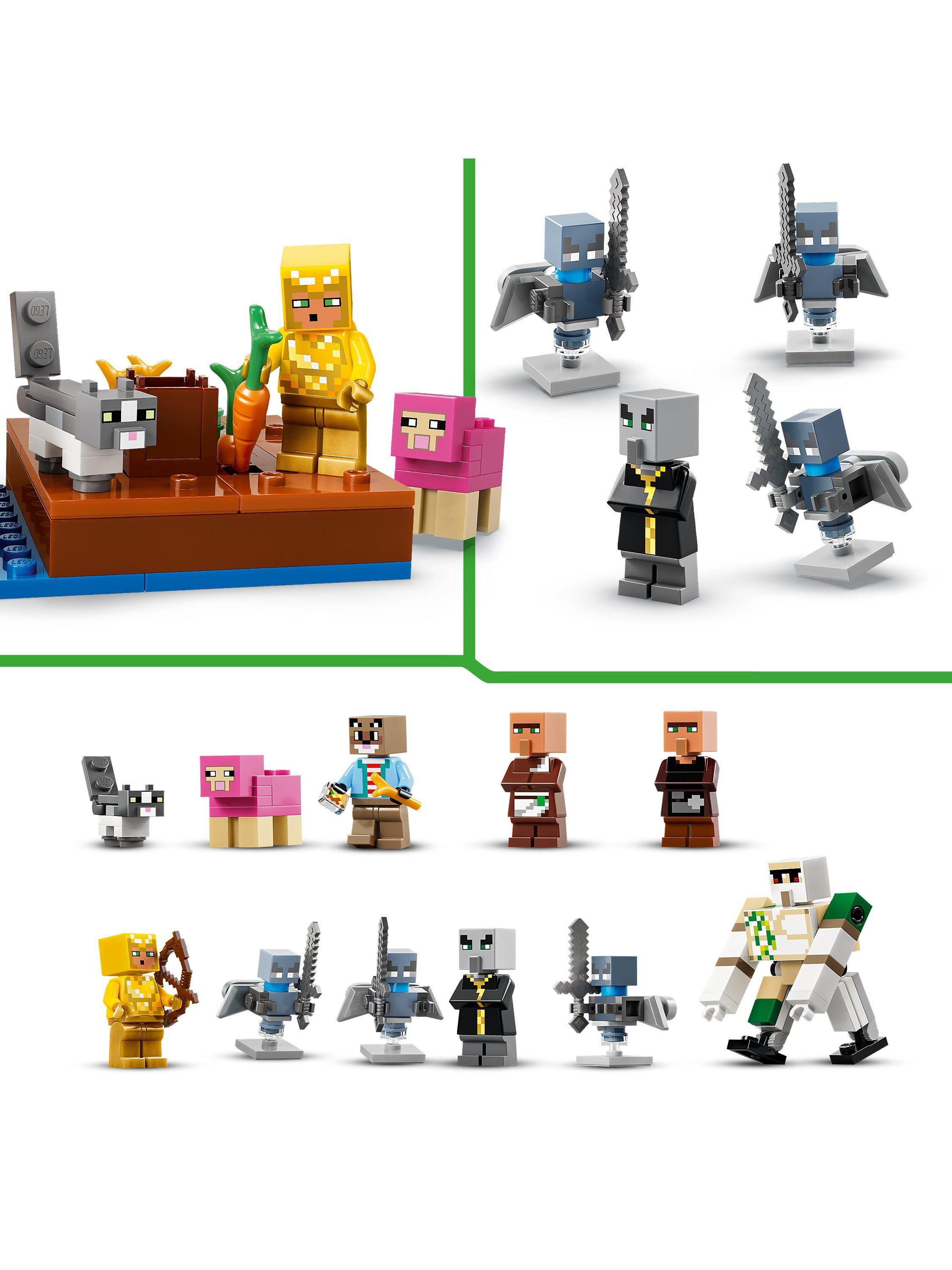 LEGO Minecraft Evoker Village Attack set 607 pieces, imported from the UK