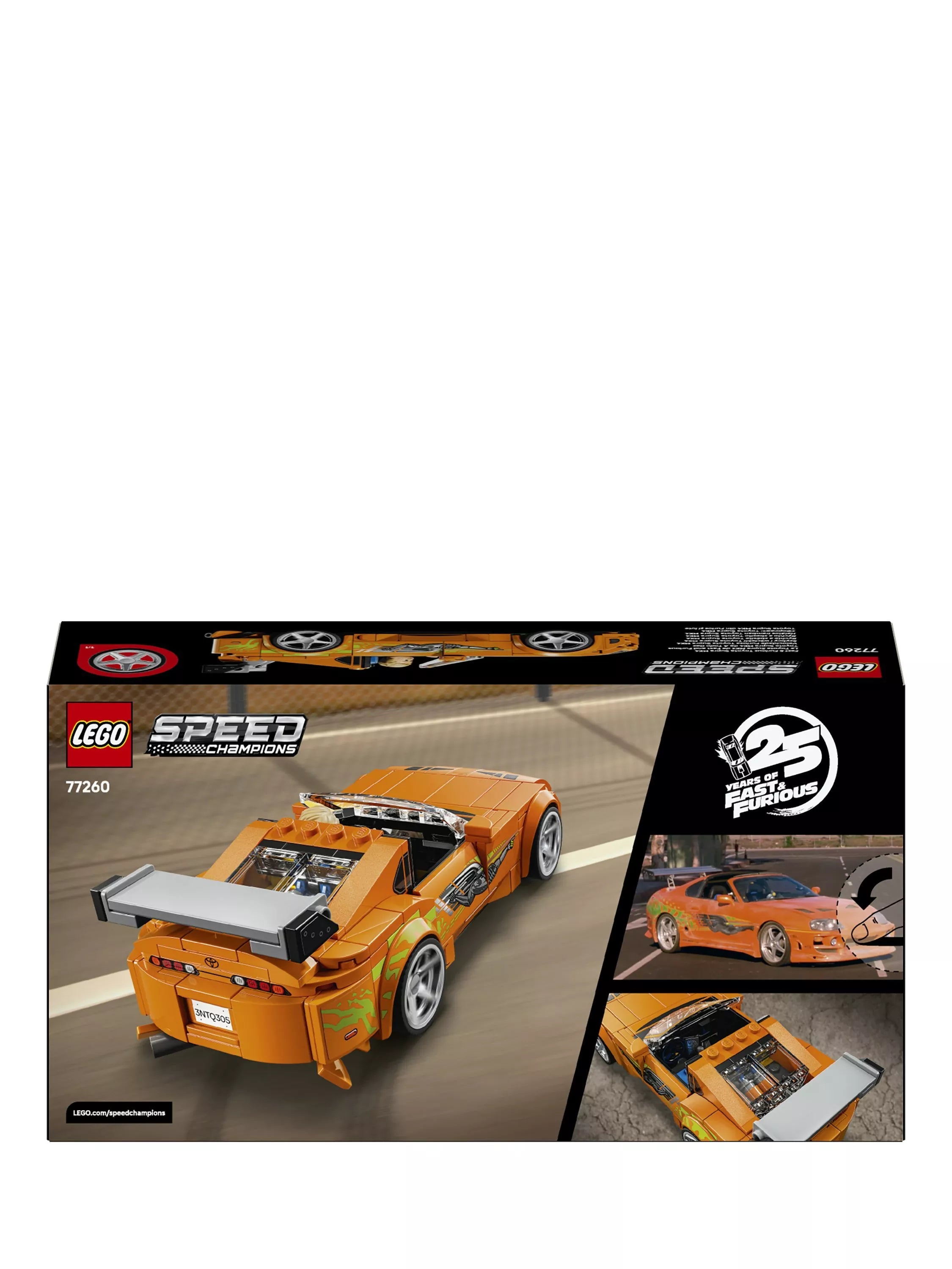 LEGO Speed Champions Fast & Furious Toyota Supra MK4 building toy set, UK version