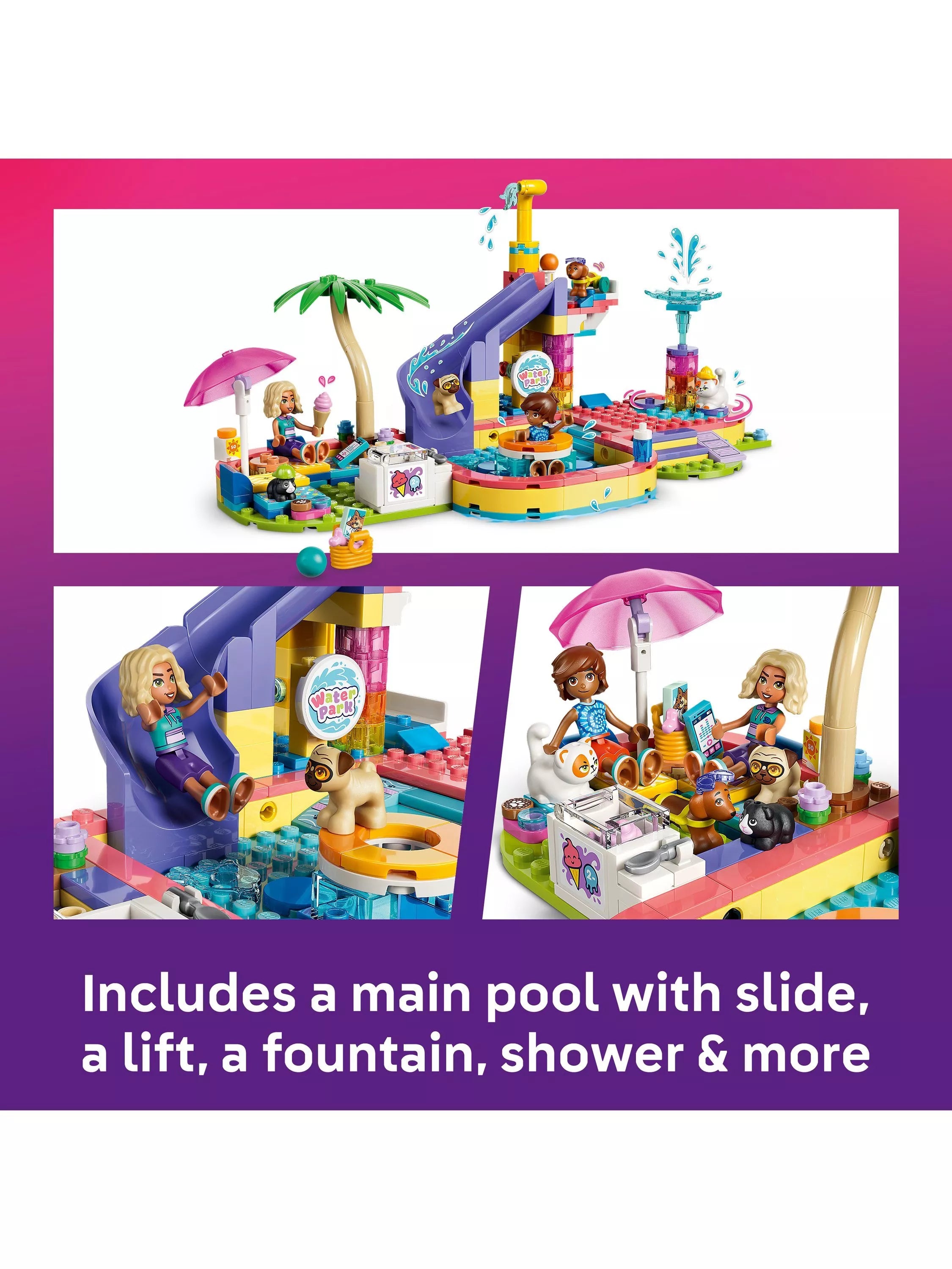 LEGO Friends water park building set, 278 pieces, UK version