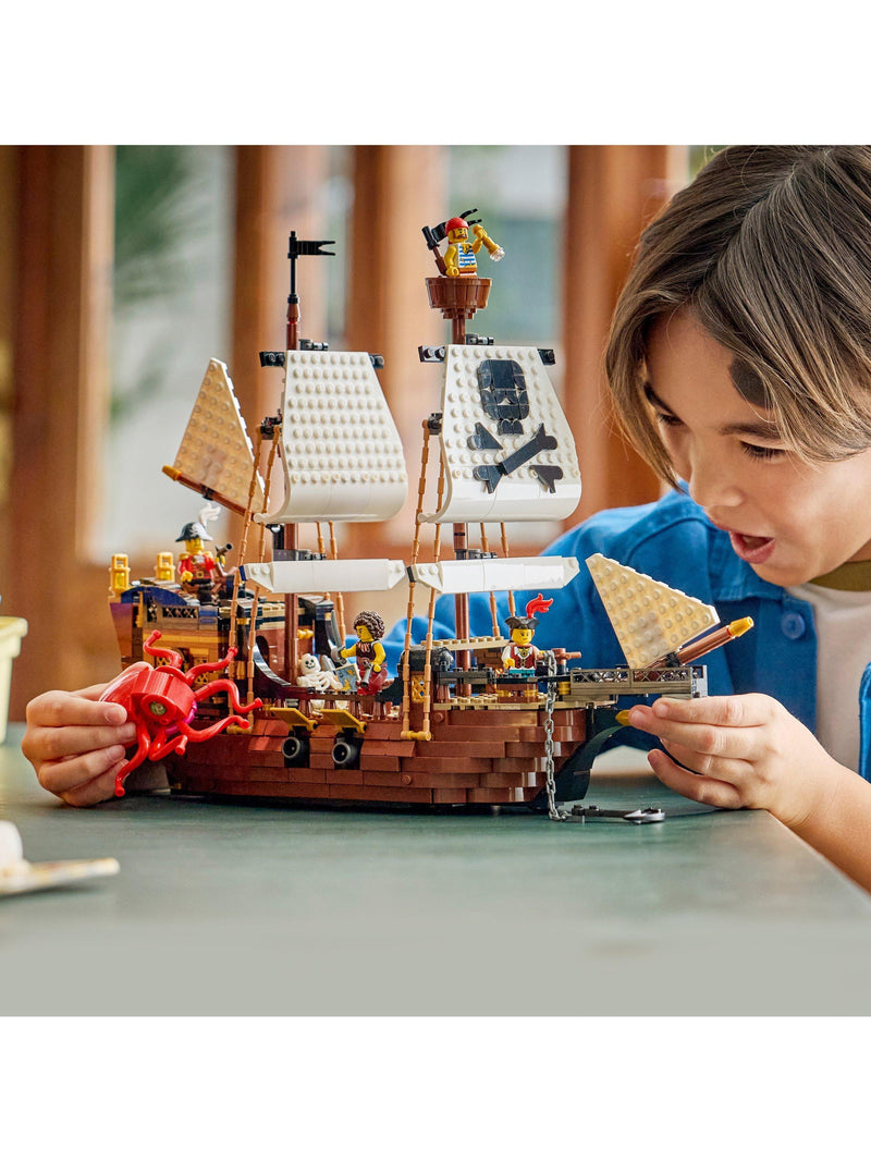 LEGO Creator 3-in-1 Pirate Ship building toy, imported from the UK