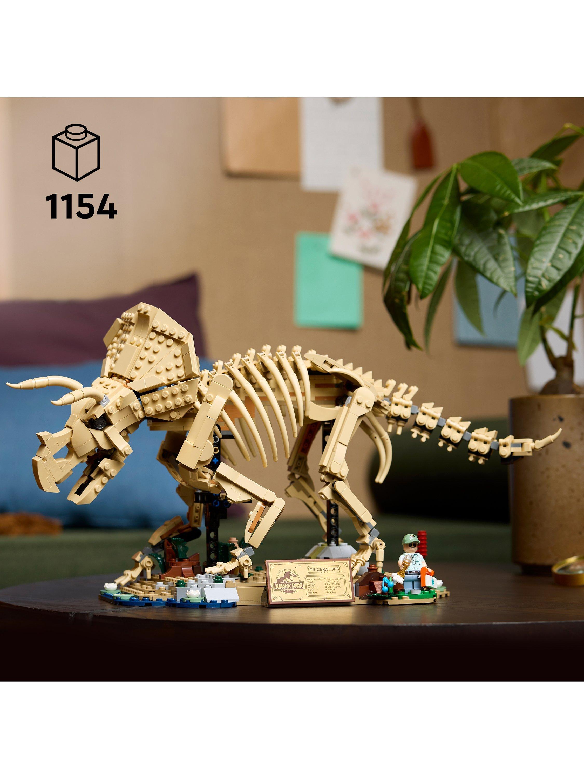 LEGO Jurassic World Triceratops fossil building toy, imported from the UK