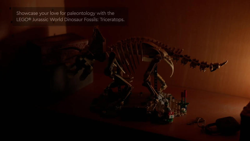 LEGO Jurassic World Triceratops fossil building toy, imported from the UK