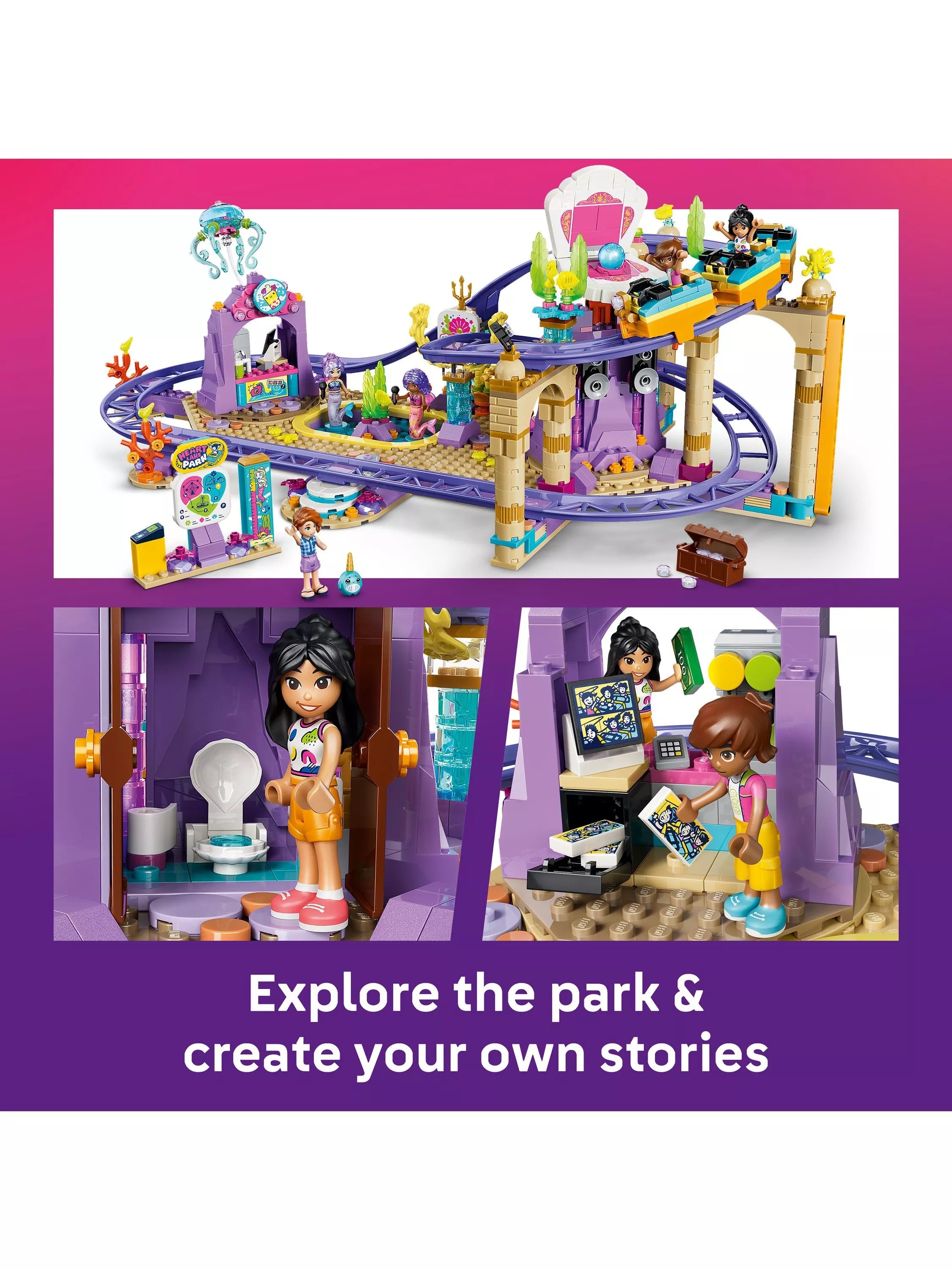 LEGO Friends Mermaid Roller Coaster building set 864 pieces, UK version