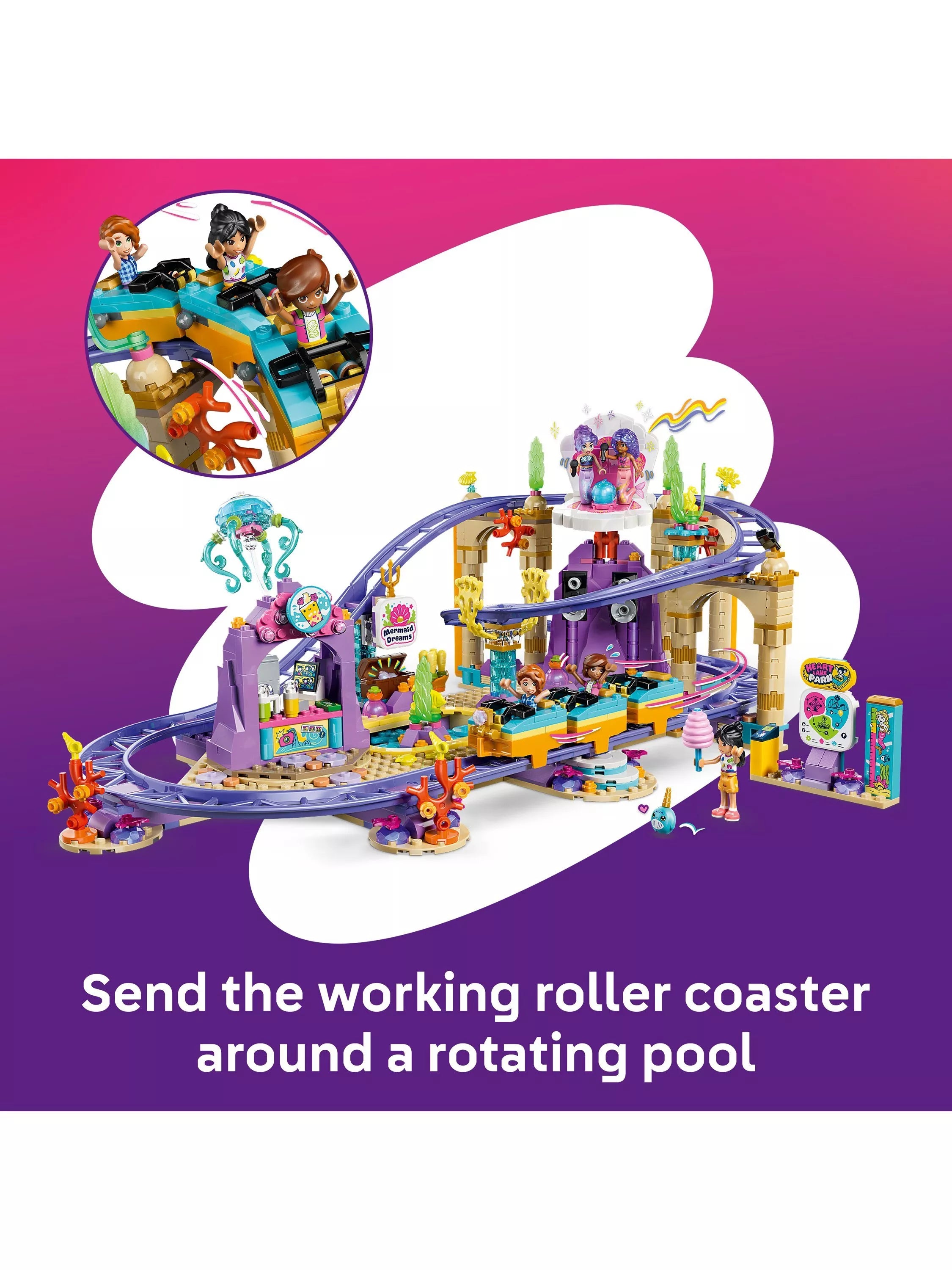 LEGO Friends Mermaid Roller Coaster building set 864 pieces, UK version