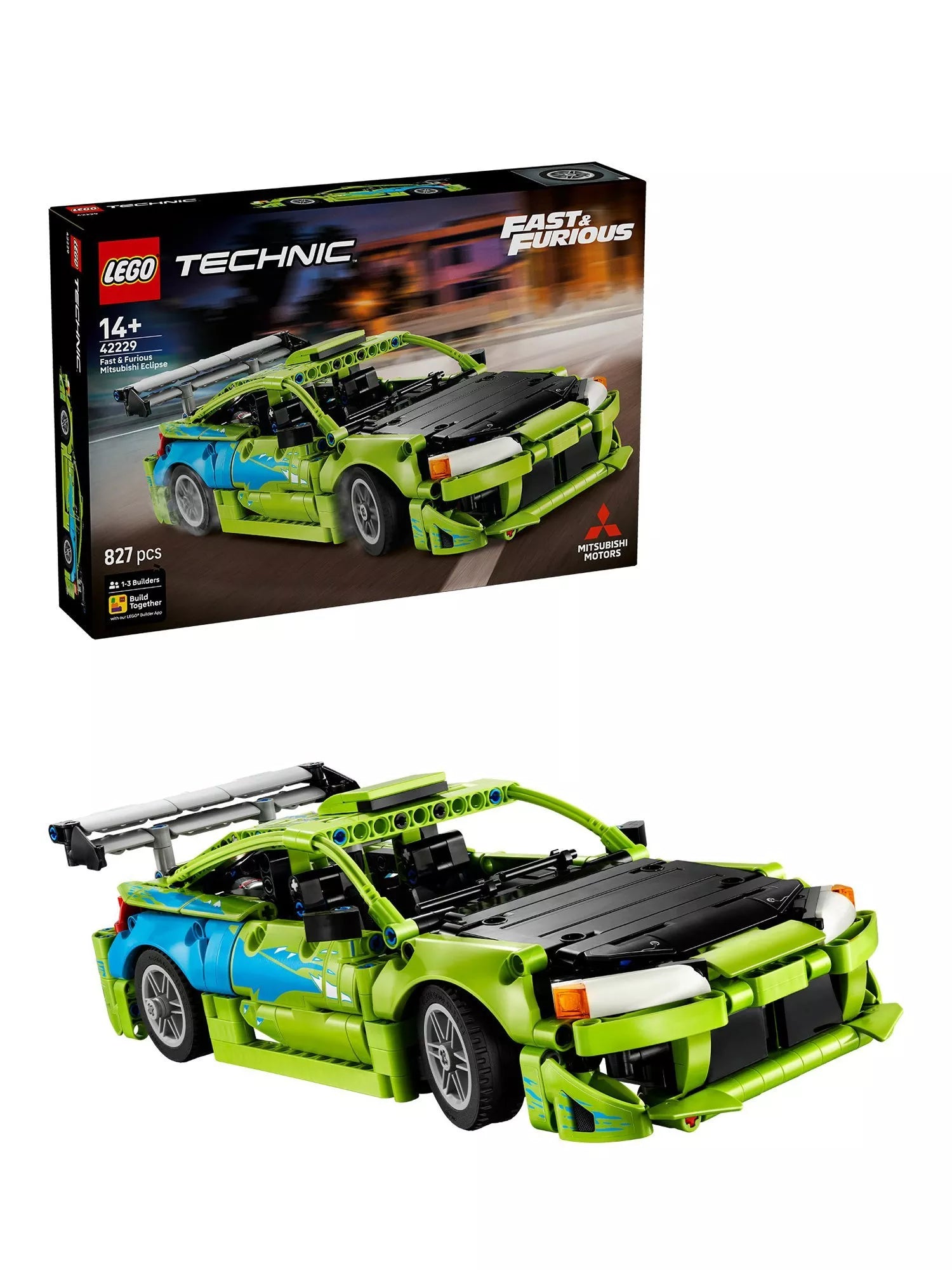 LEGO Technic Fast & Furious Mitsubishi Eclipse display model (British brand)