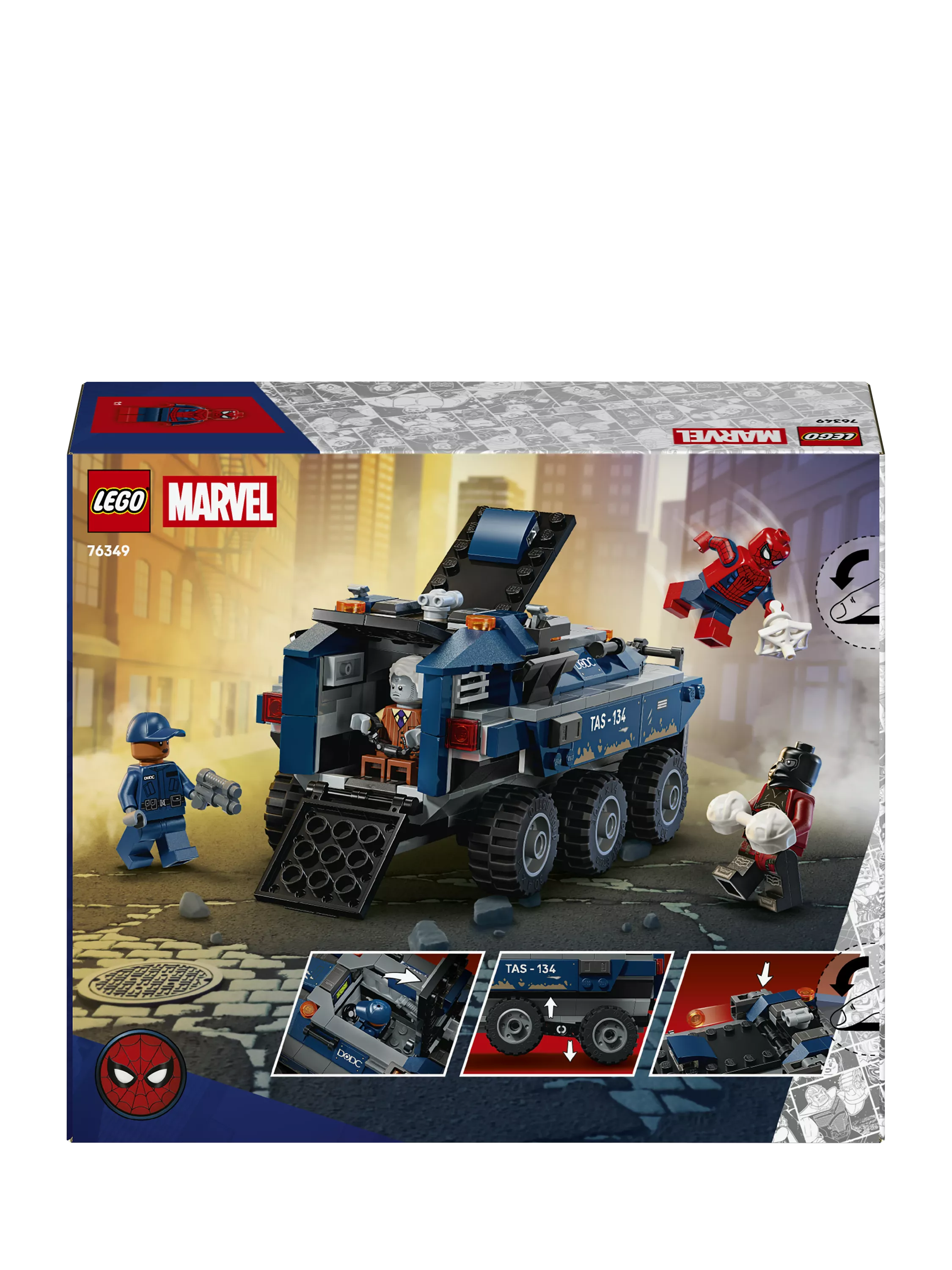 LEGO Spider-Man Prison Transport Chase construction set 367 pieces (British brand)