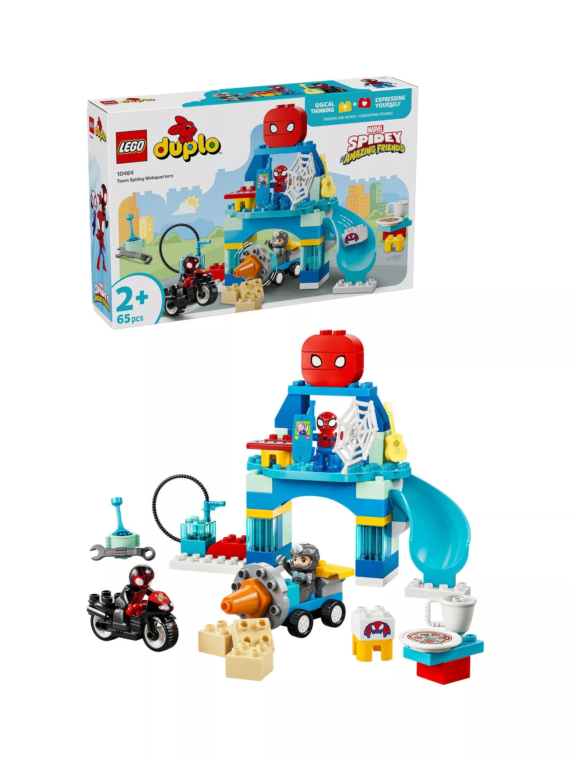 LEGO DUPLO Marvel Spidey Webquarters building toy 65 pieces, imported from the UK