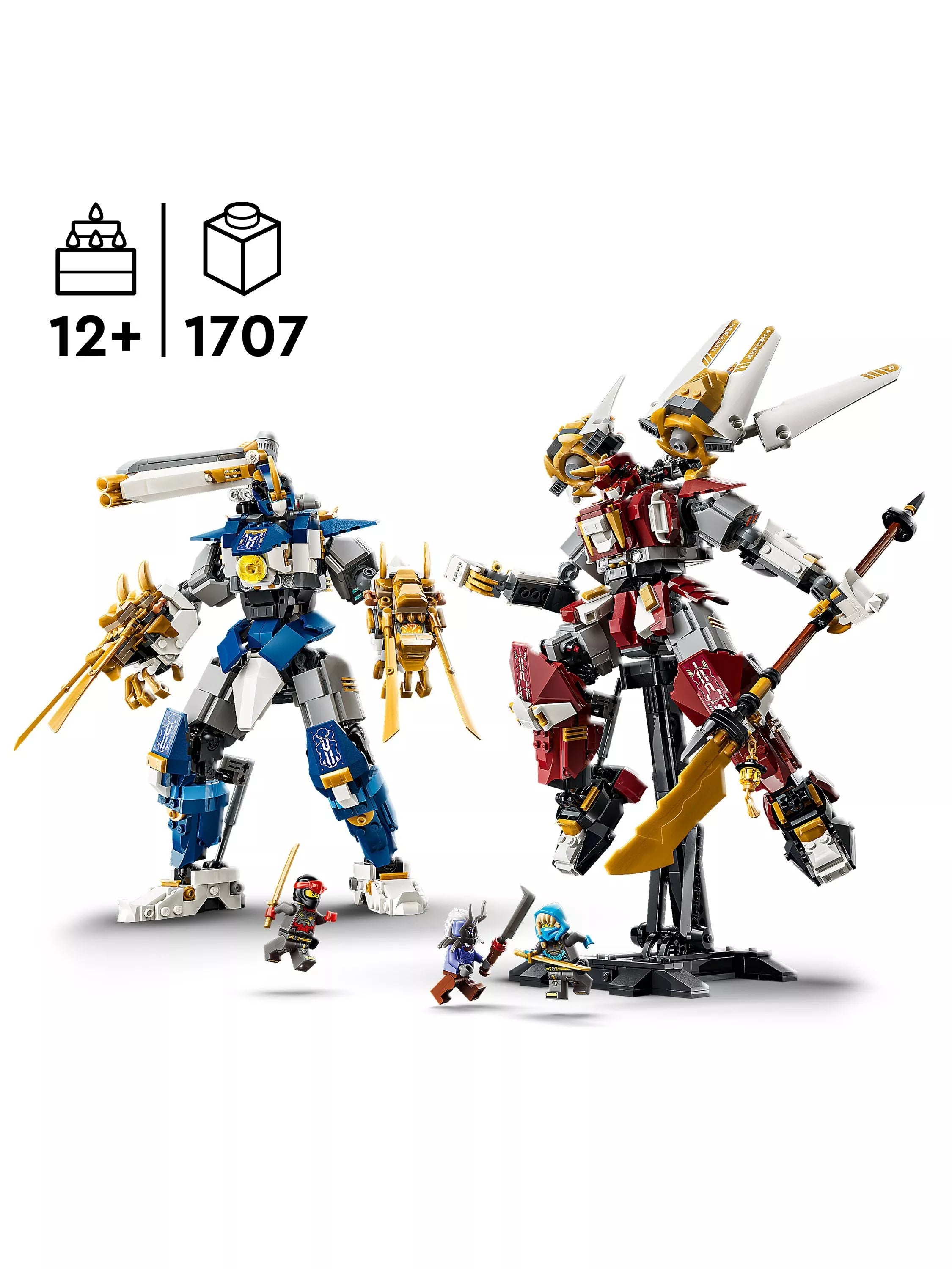 LEGO Ninjago Twin Titan Mechs building set 1707 pieces, UK version