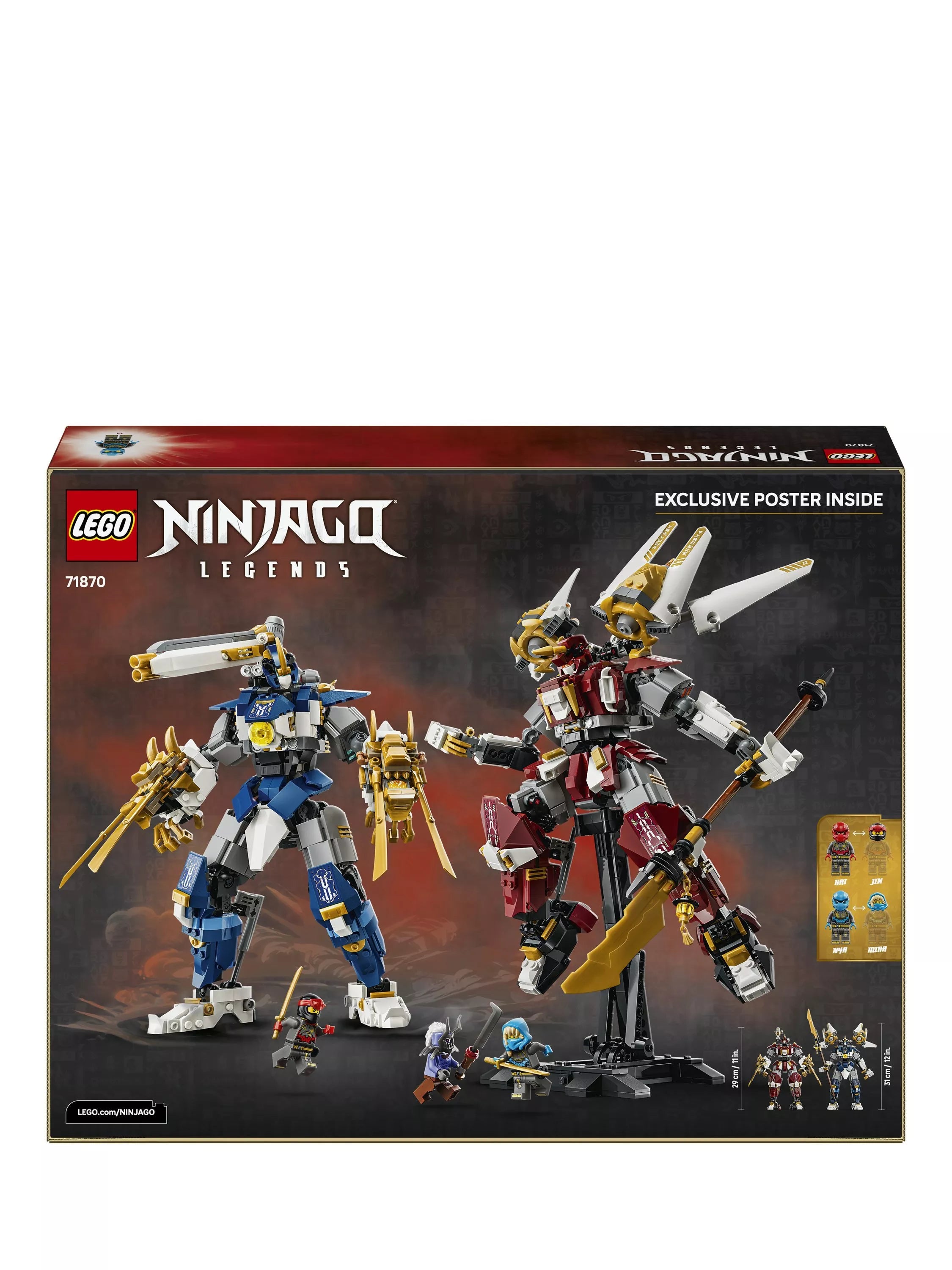 LEGO Ninjago Twin Titan Mechs building set 1707 pieces, UK version
