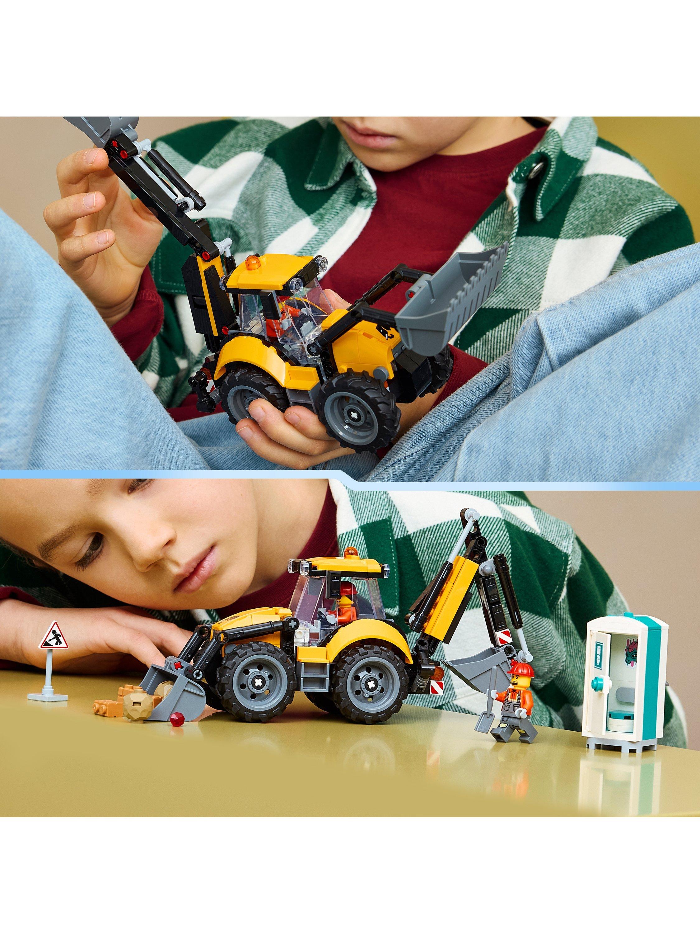 LEGO City Yellow Backhoe Loader building set, UK version