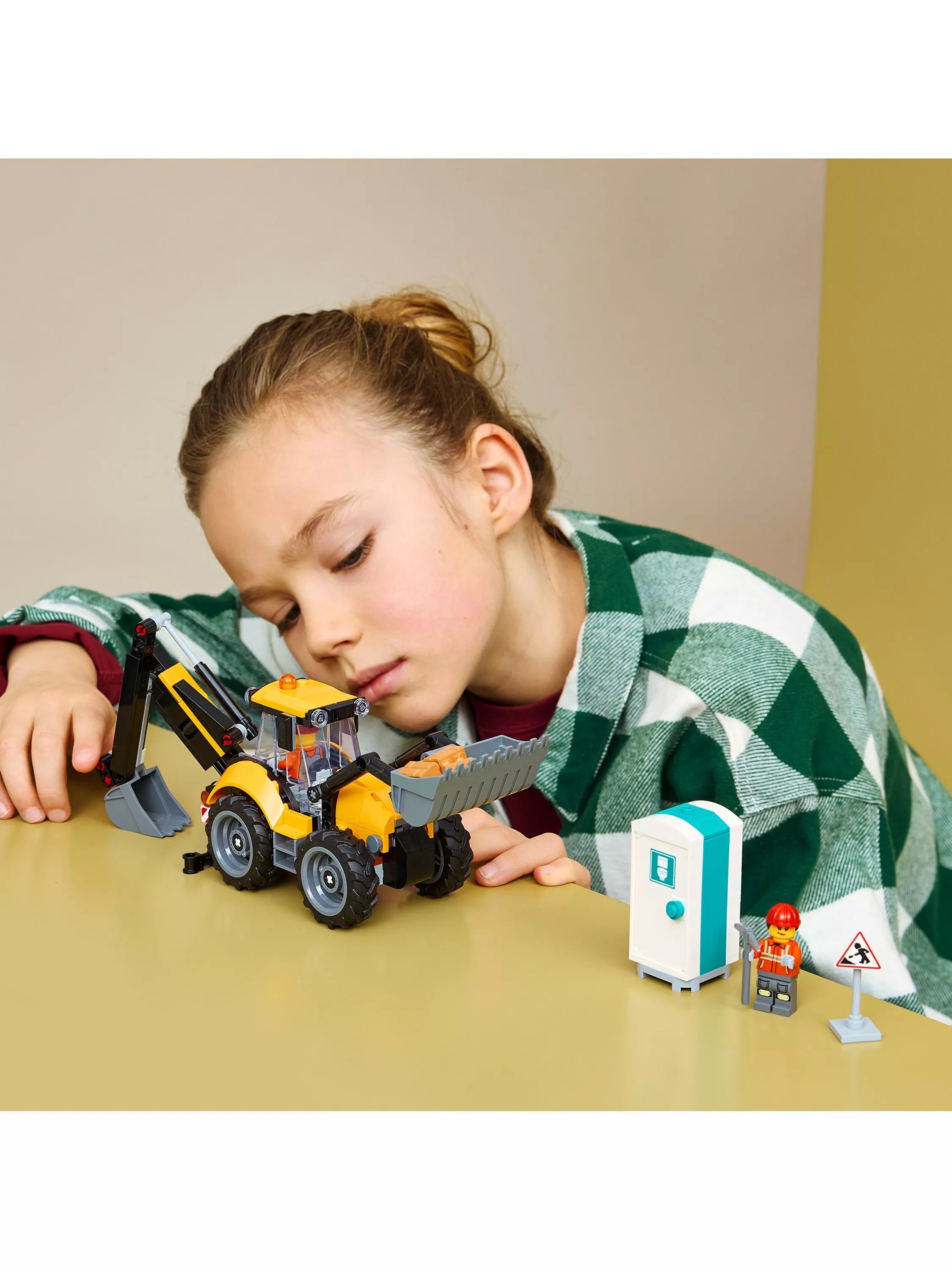 LEGO City Yellow Backhoe Loader building set, UK version