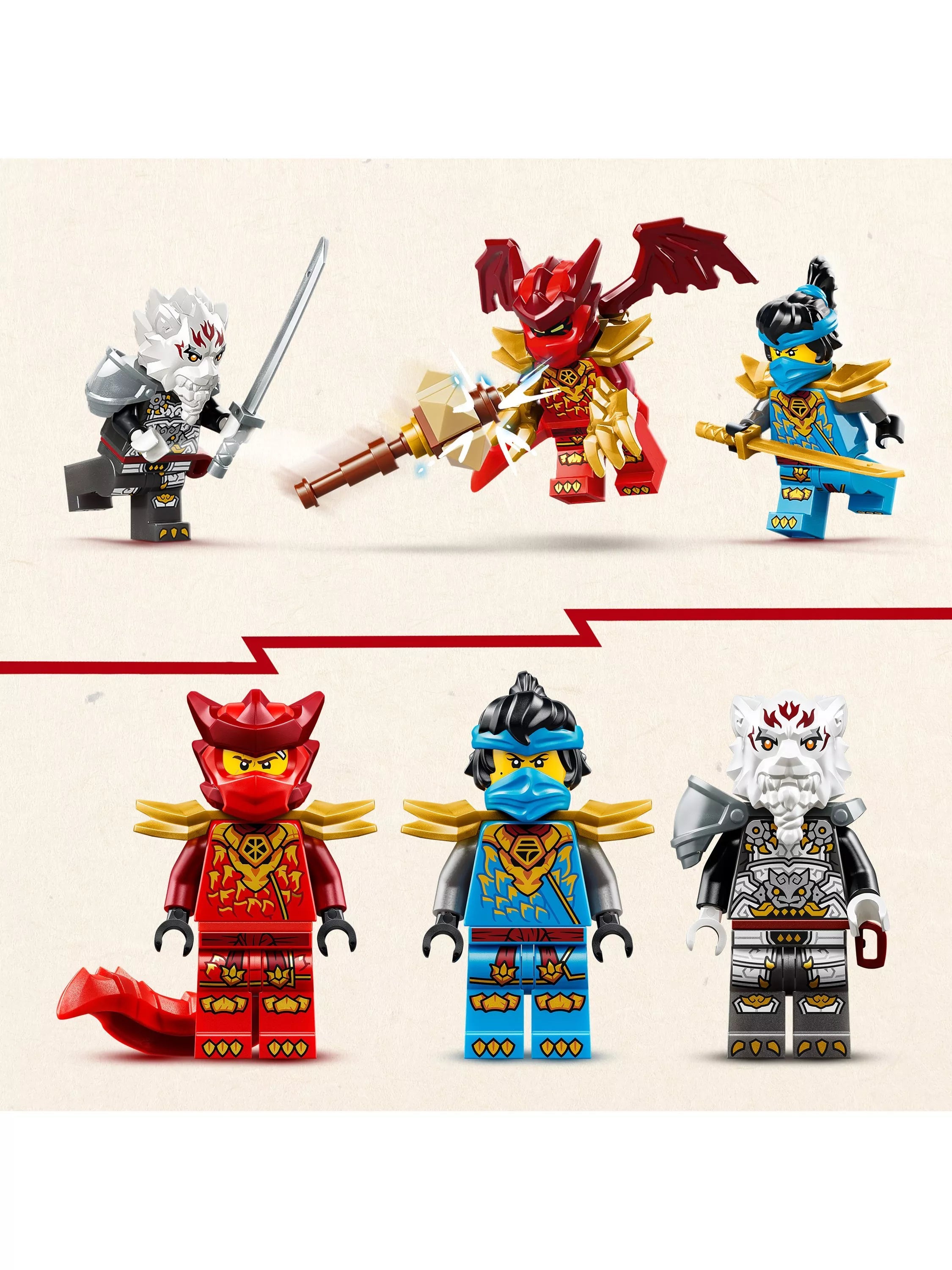 LEGO Ninjago Zilvar and Grimtak the Dragon Beast building set 232 pieces - British product
