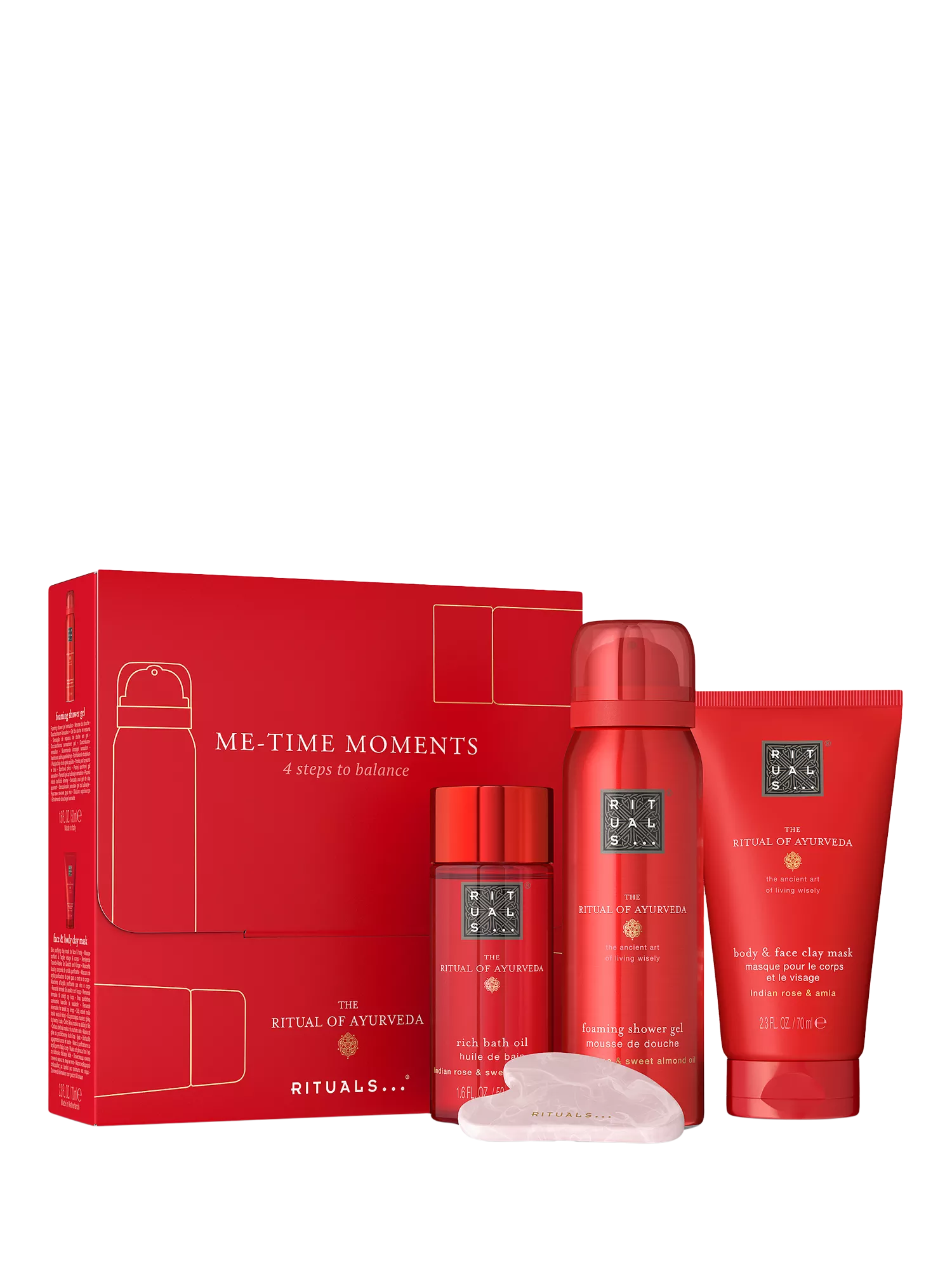 Rituals Ayurveda Me-Time bodycare gift set with Gua Sha stone, UK version