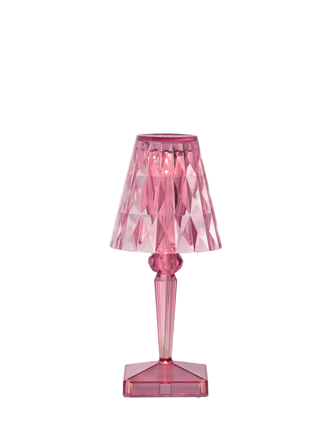 Kartell Battery rechargeable table lamp pale pink (British brand)