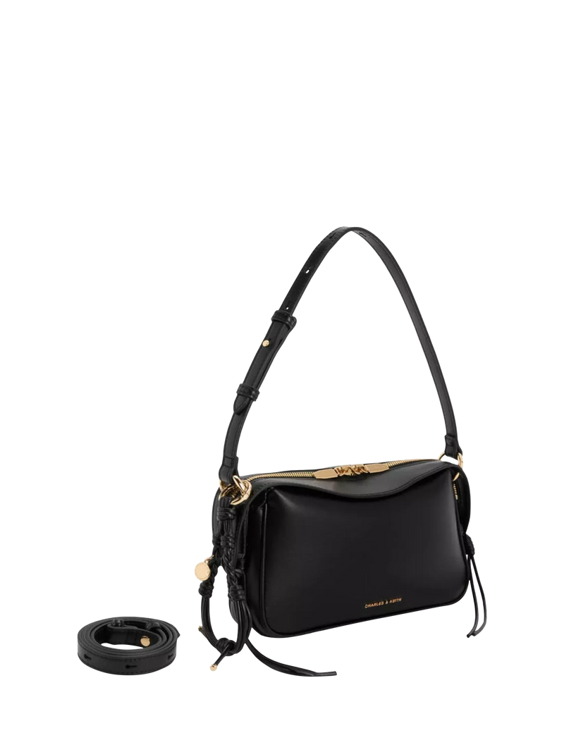 CHARLES & KEITH Mini Hayden Shoulder Bag, Black