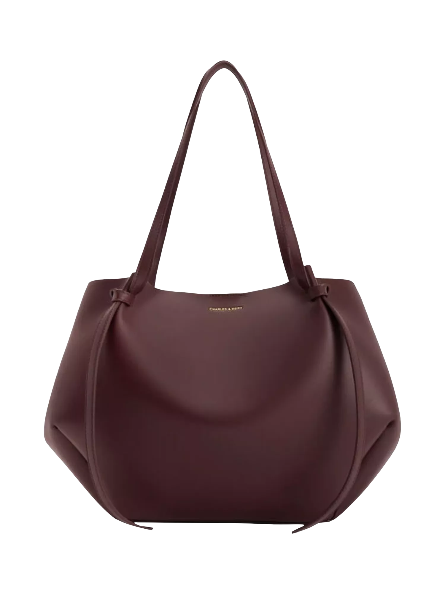 CHARLES & KEITH XL Calla tote bag in Winterberry Red - British product
