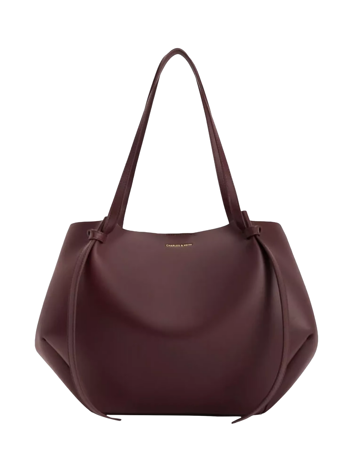 CHARLES & KEITH XL Calla tote bag in Winterberry Red - British product