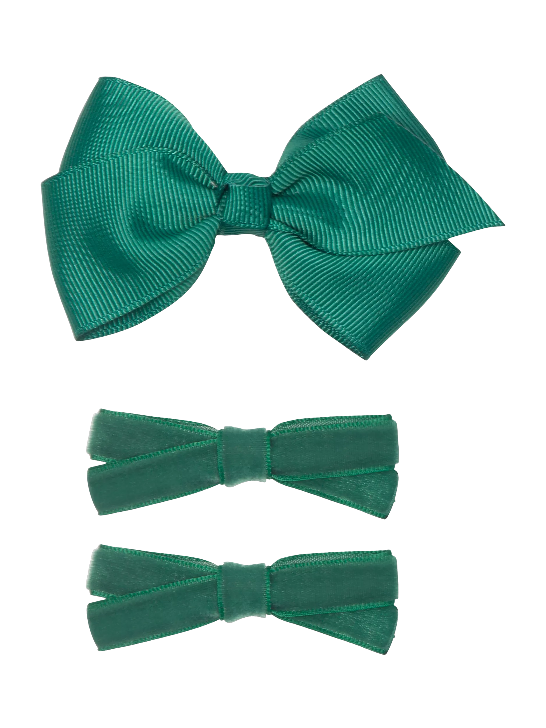 Mimi & Lula Kids' Classic Bow Clips, Pack of 3, Green