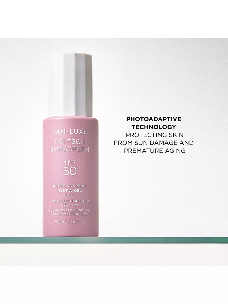 Tan-Luxe photoadaptive hydra-gel face sunscreen 50ml (British brand)
