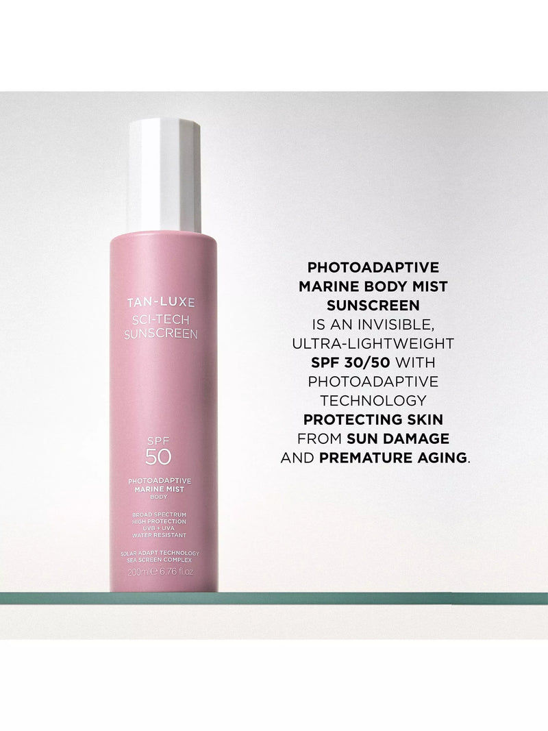 Tan-Luxe body sunscreen mist SPF 50 200ml, UK version