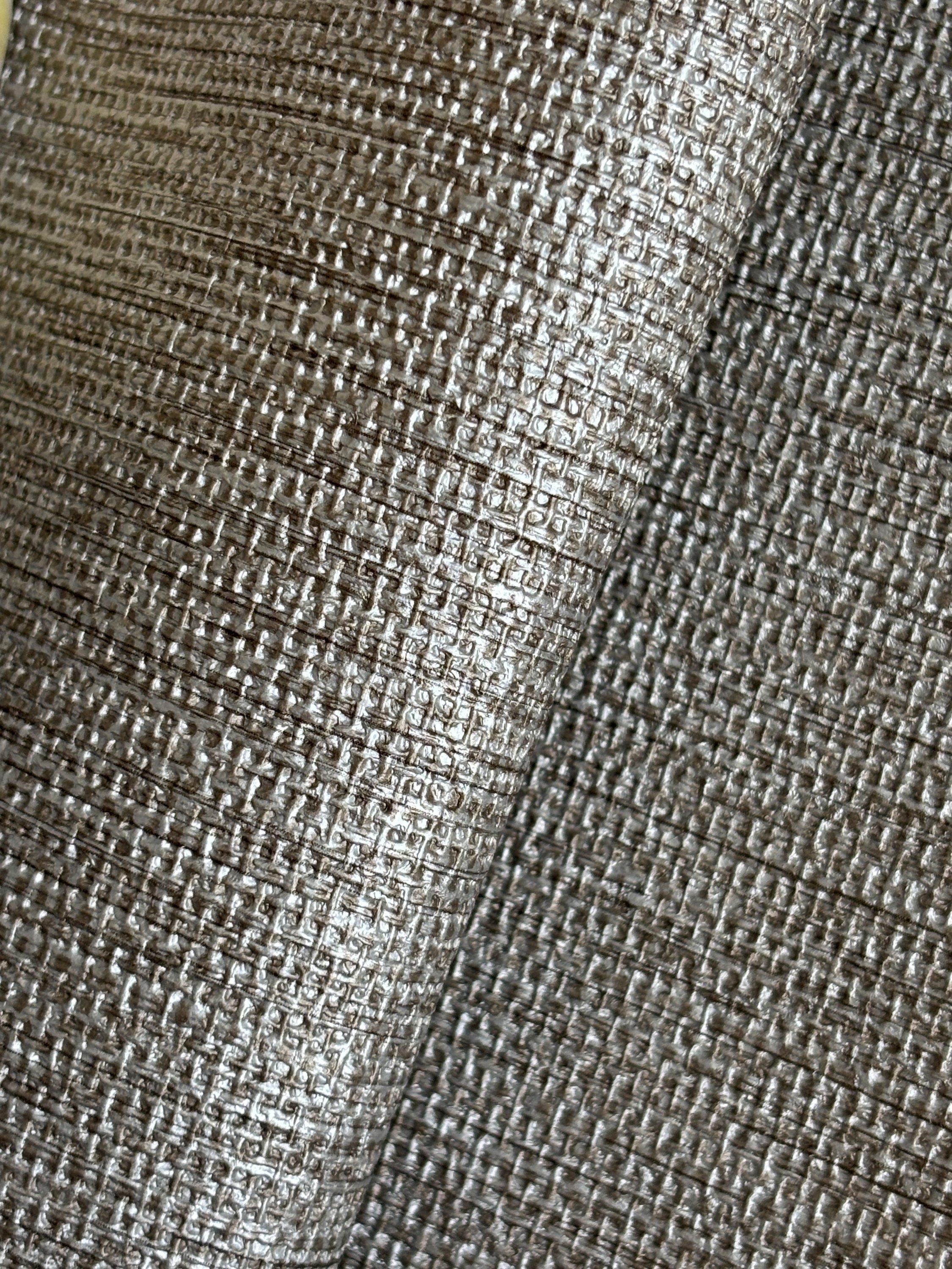John Lewis Alzira Mocha wallpaper with basket-weave design, UK version