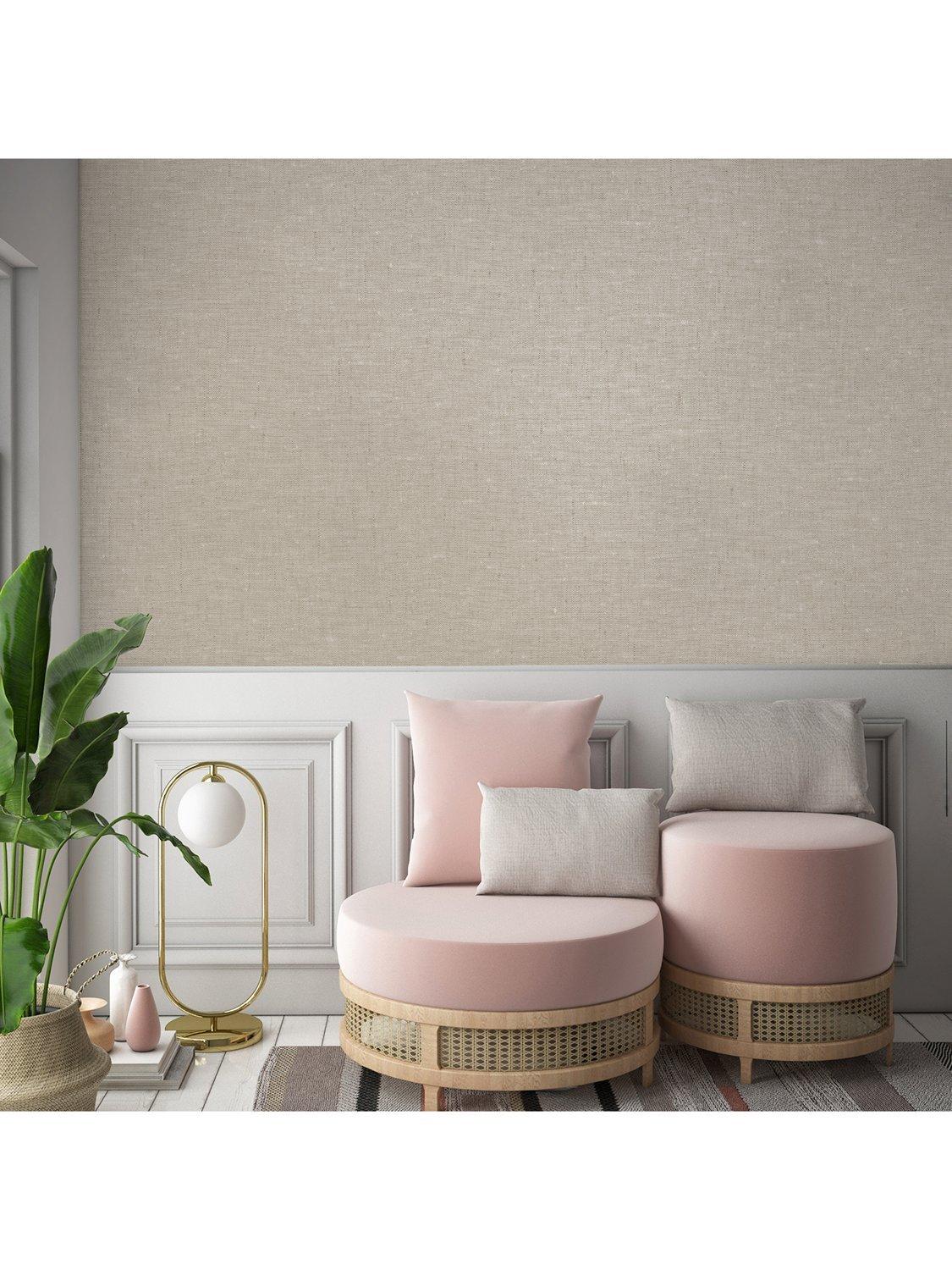 John Lewis Loom Wallpaper in Linen, imported from the UK