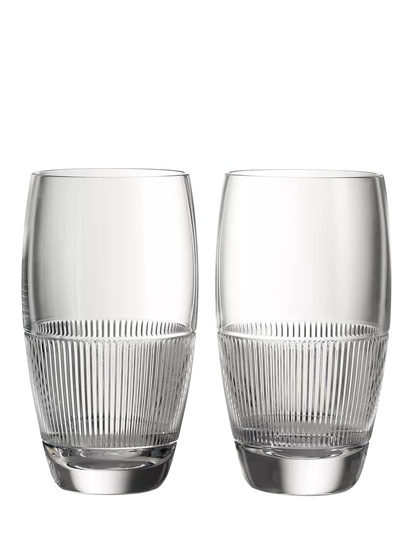 Wedgwood crystal highball glasses set of 2 510ml - British product