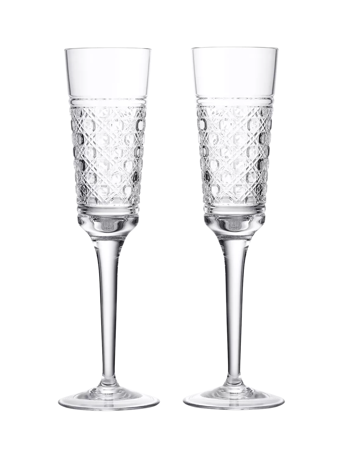 Waterford Opulence crystal champagne flutes set of 2 190ml, imported from the UK