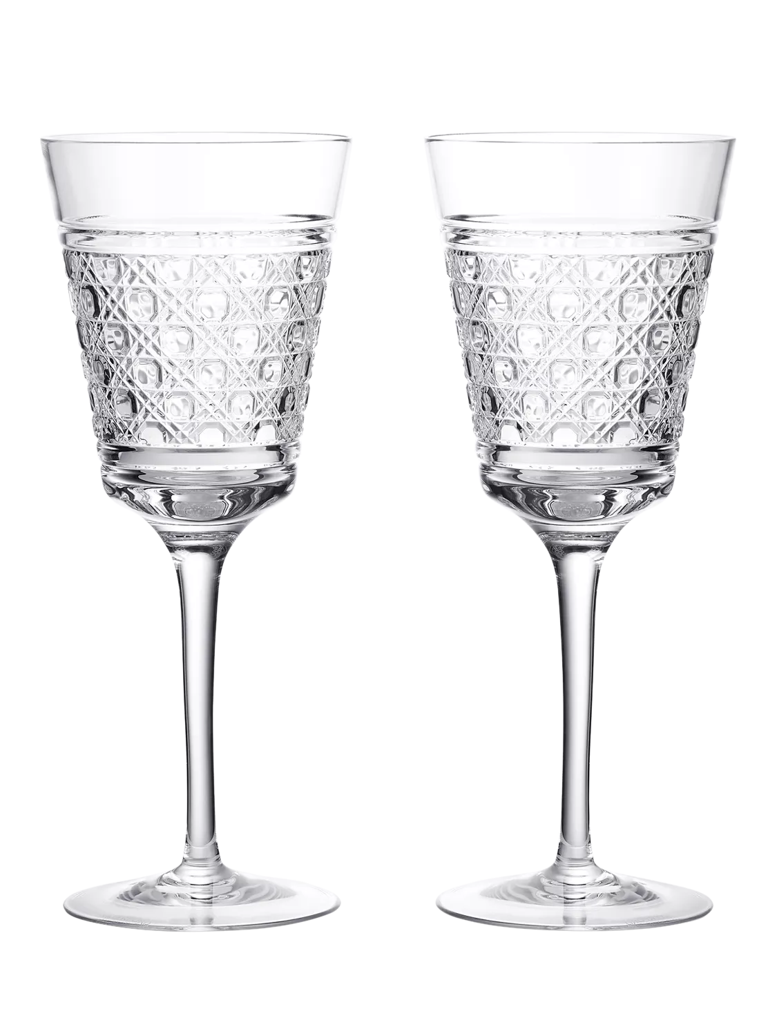 Waterford Opulence clear crystal red wine glasses set of 2 380ml, UK version