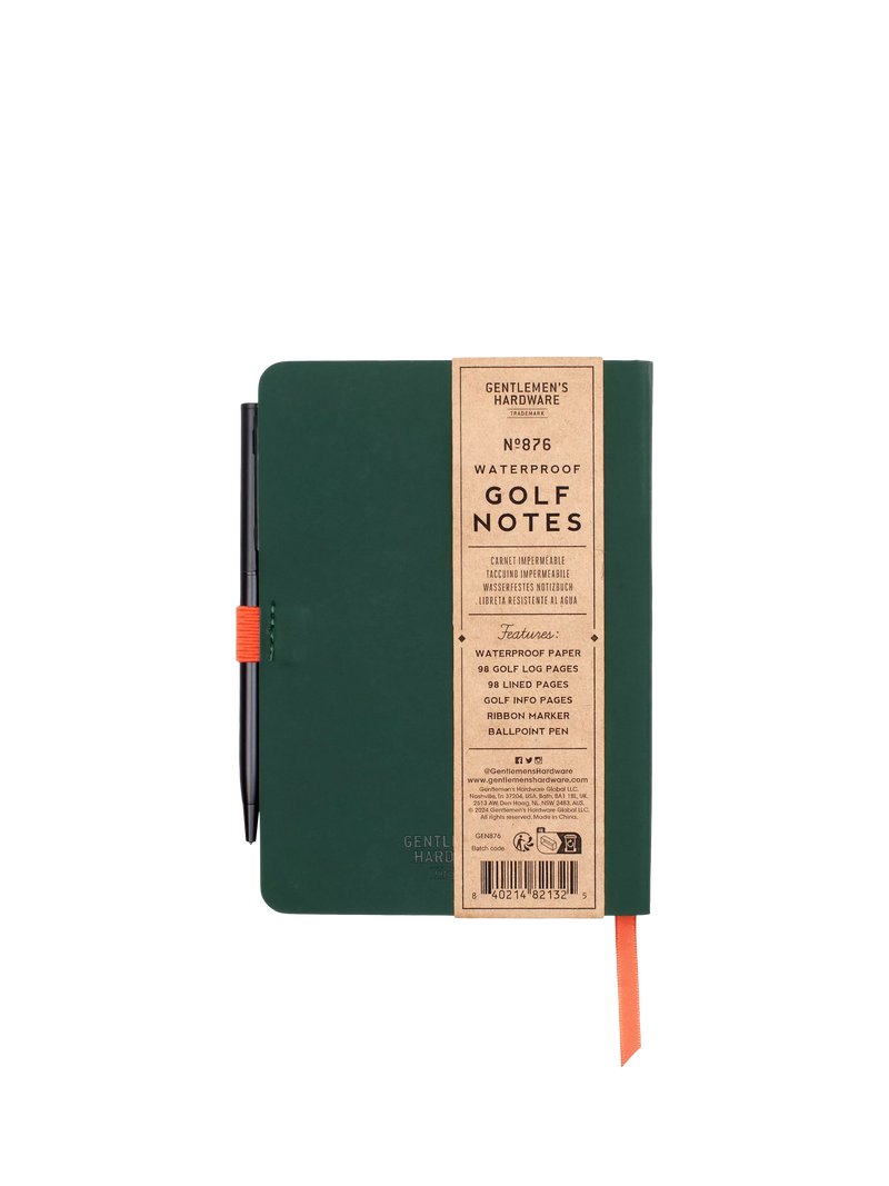 Gentlemen's Hardware waterproof golf notebook 196 pages - British product