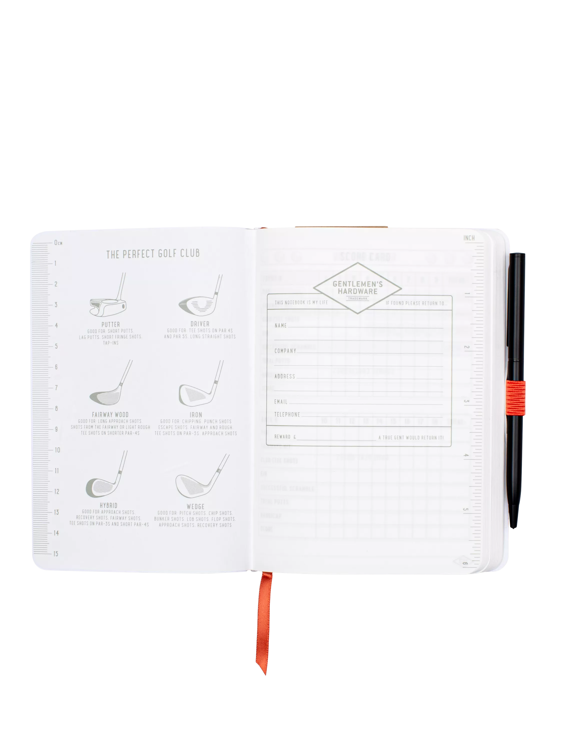 Gentlemen's Hardware waterproof golf notebook 196 pages - British product