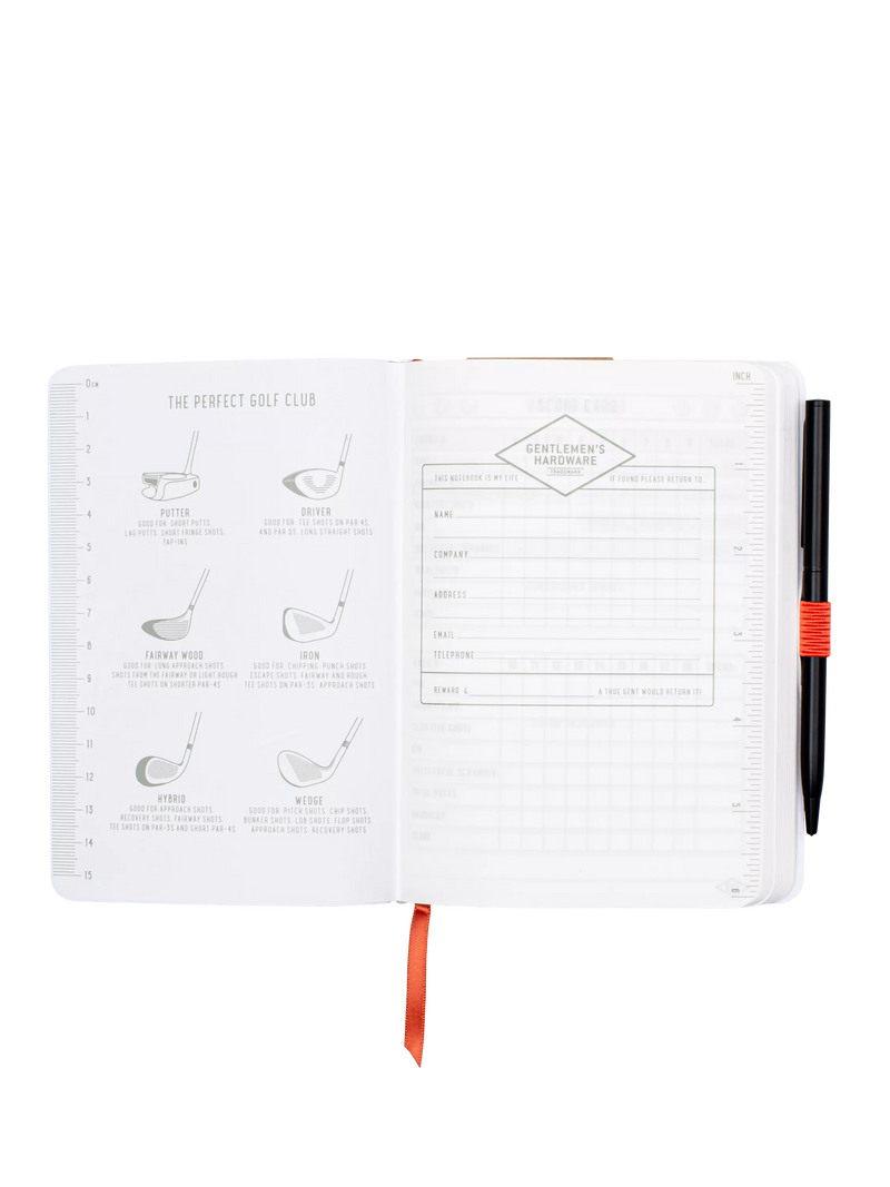 Gentlemen's Hardware waterproof golf notebook 196 pages - British product