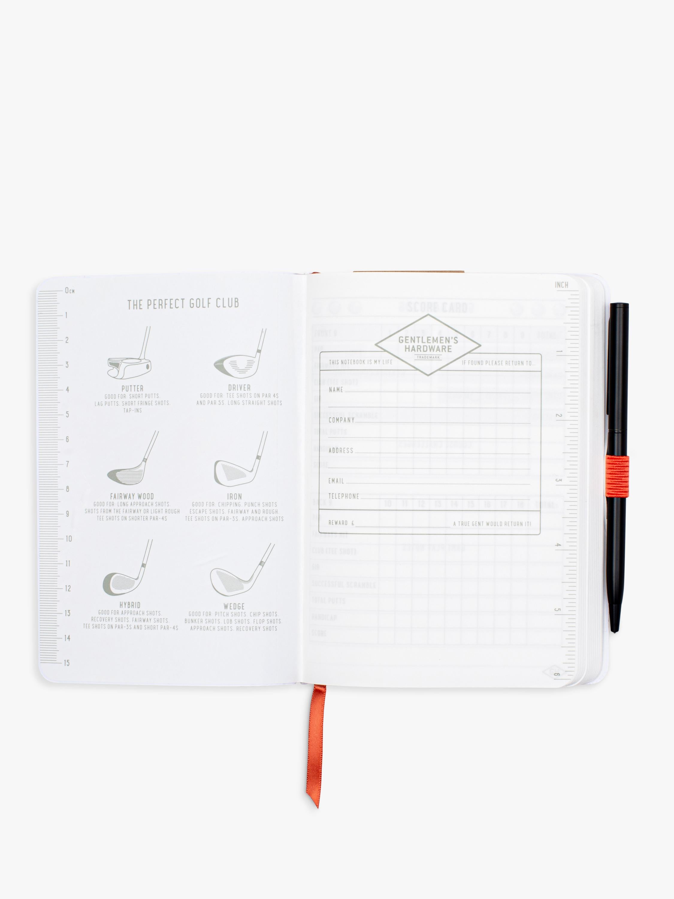 Gentlemen's Hardware waterproof golf notebook 196 pages - British product