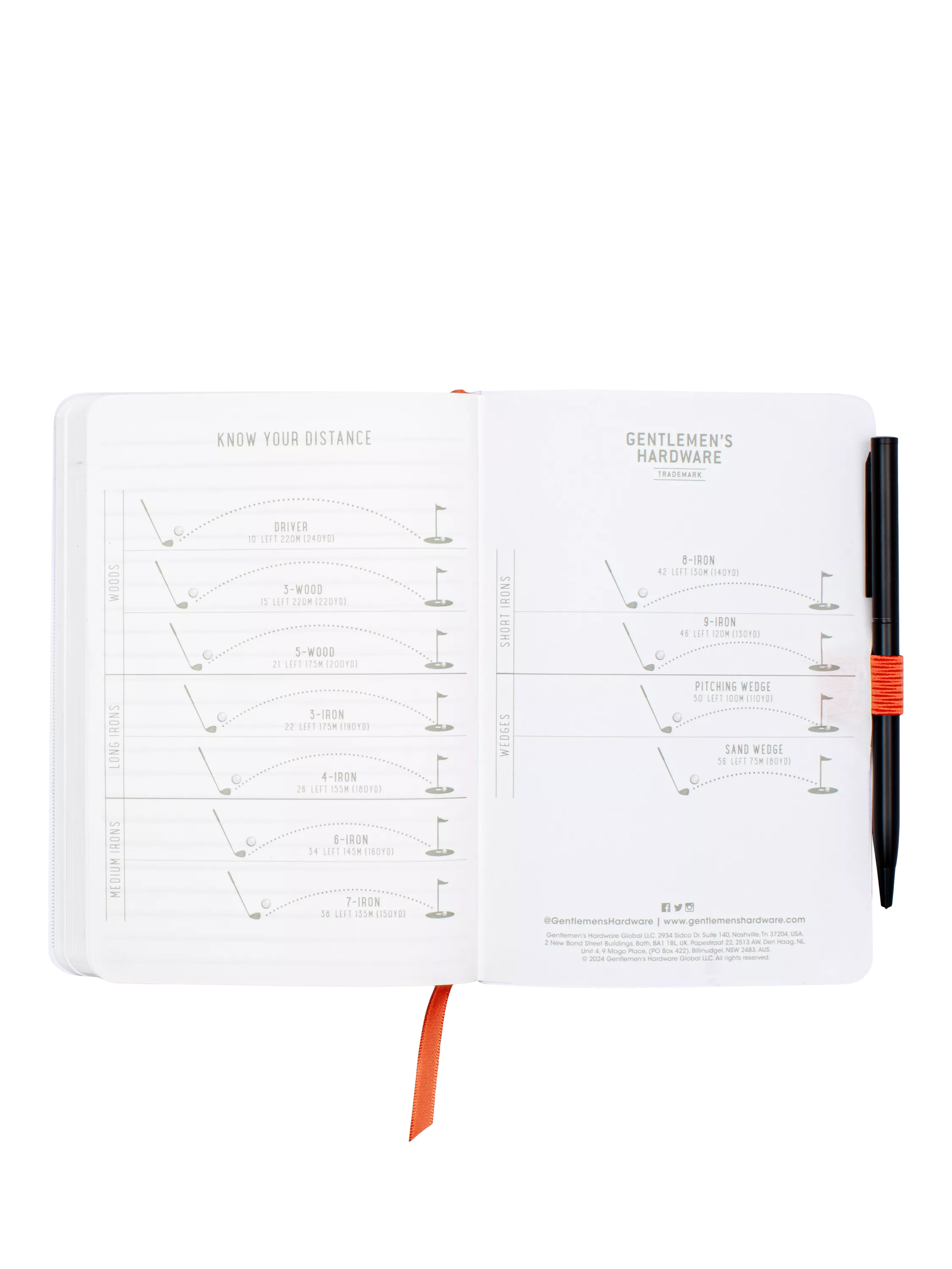 Gentlemen's Hardware waterproof golf notebook 196 pages - British product