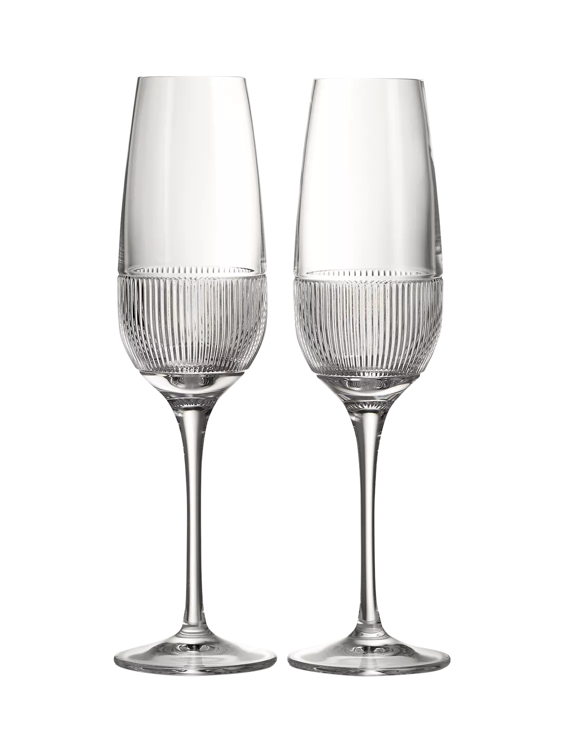 Wedgwood crystal champagne flutes set of 2 330ml, imported from the UK