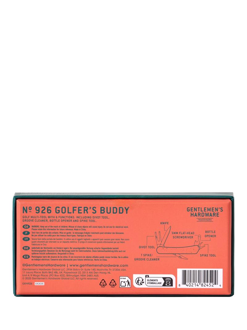 Gentlemen's Hardware Golfer's Buddy multi tool - British product