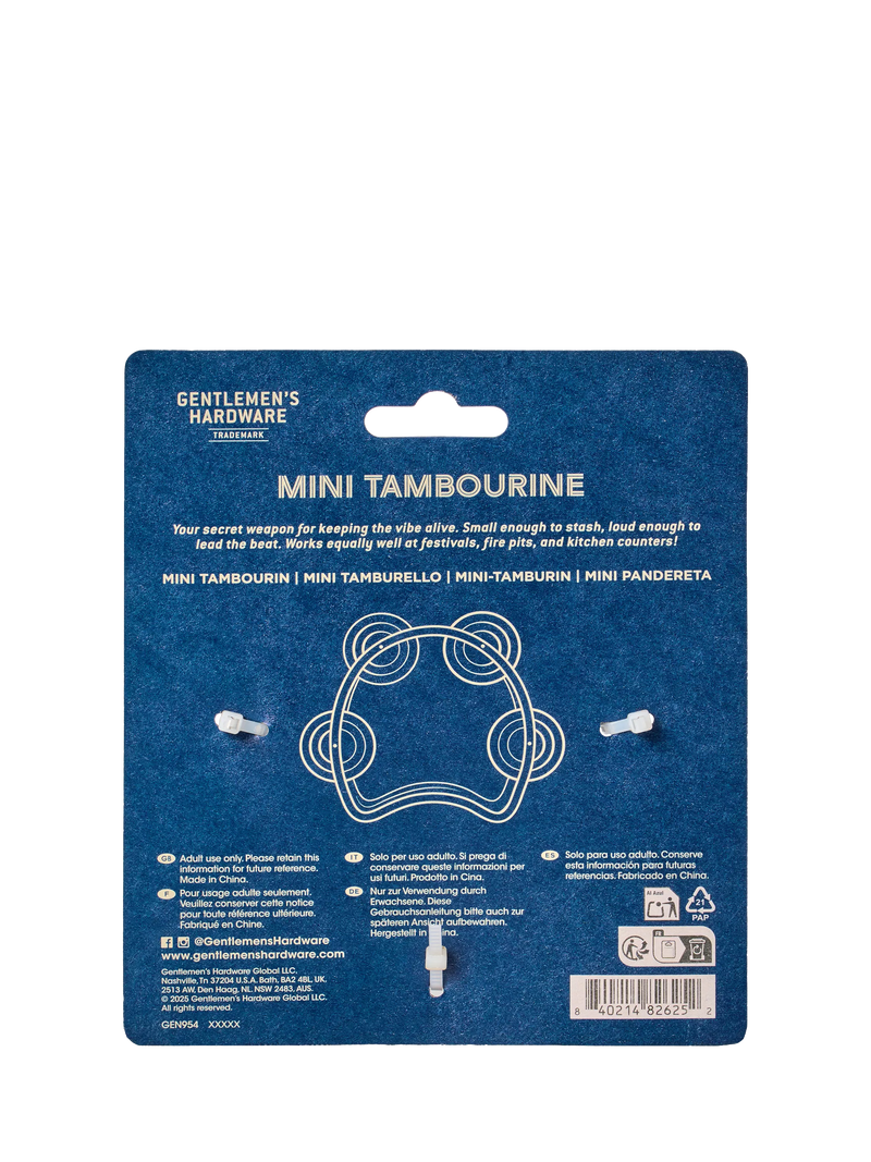 Gentlemen's Hardware mini tambourine small desk percussion - British product