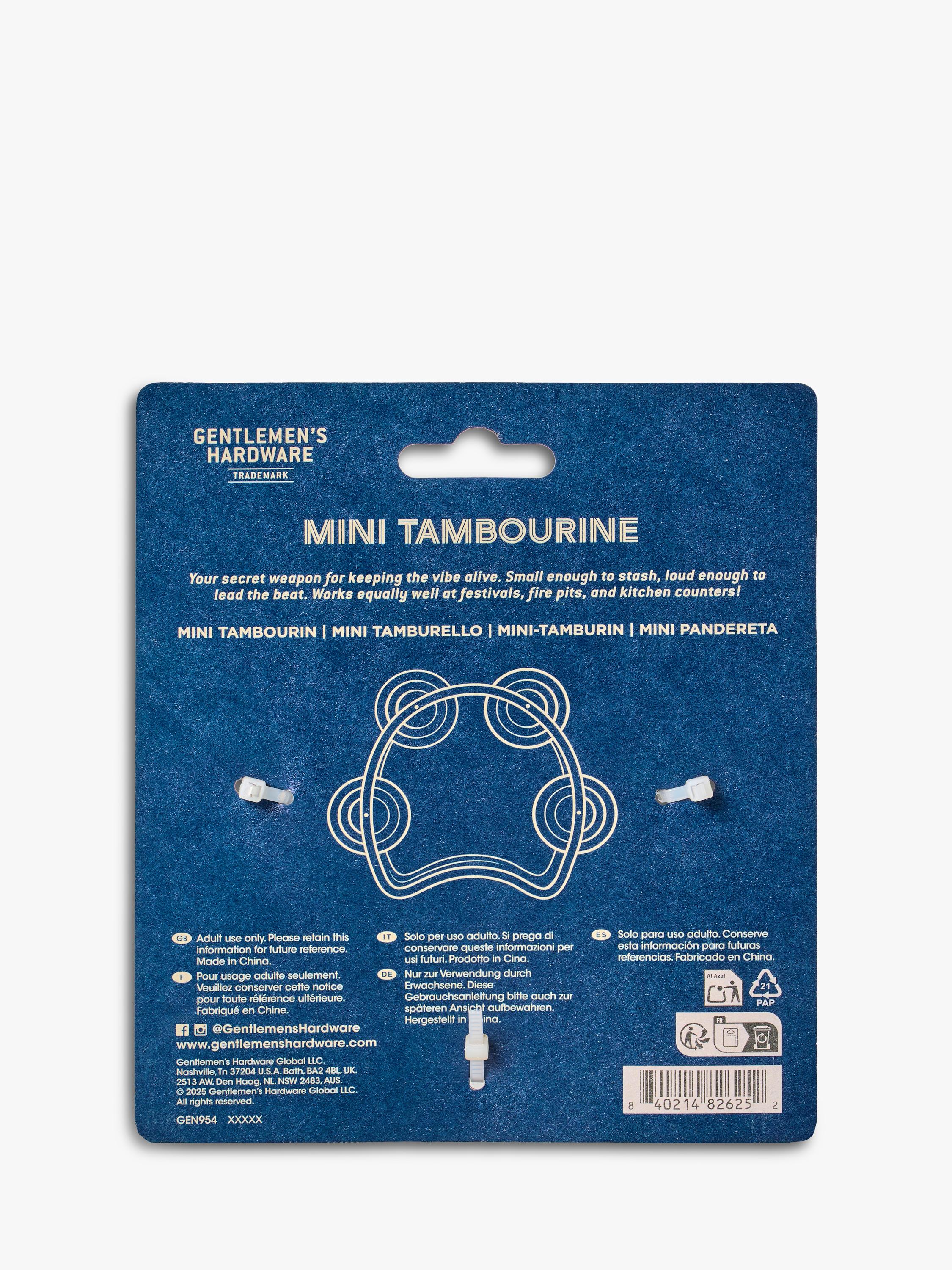 Gentlemen's Hardware mini tambourine small desk percussion - British product