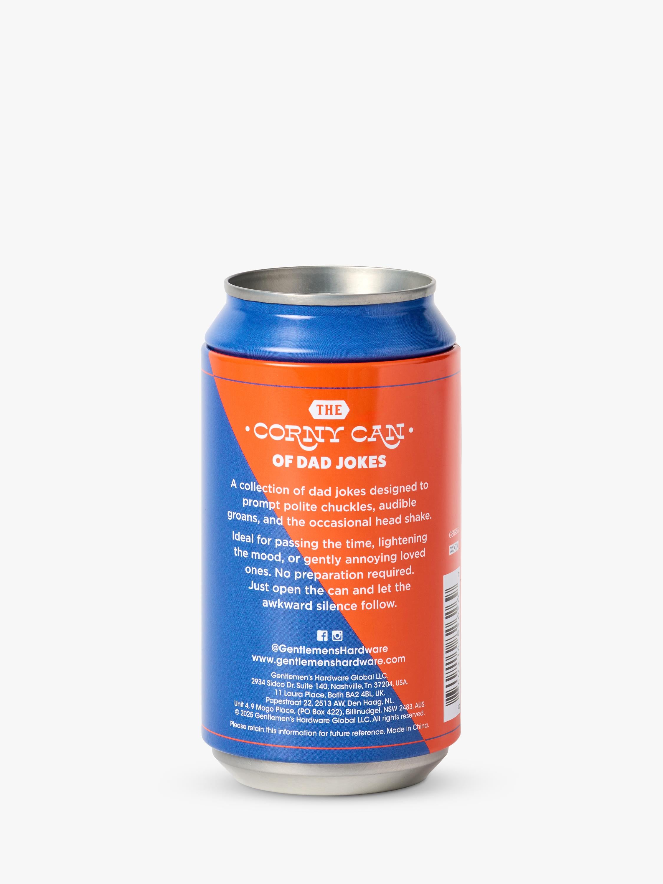 Gentlemen's Hardware dad jokes can tin (British brand)