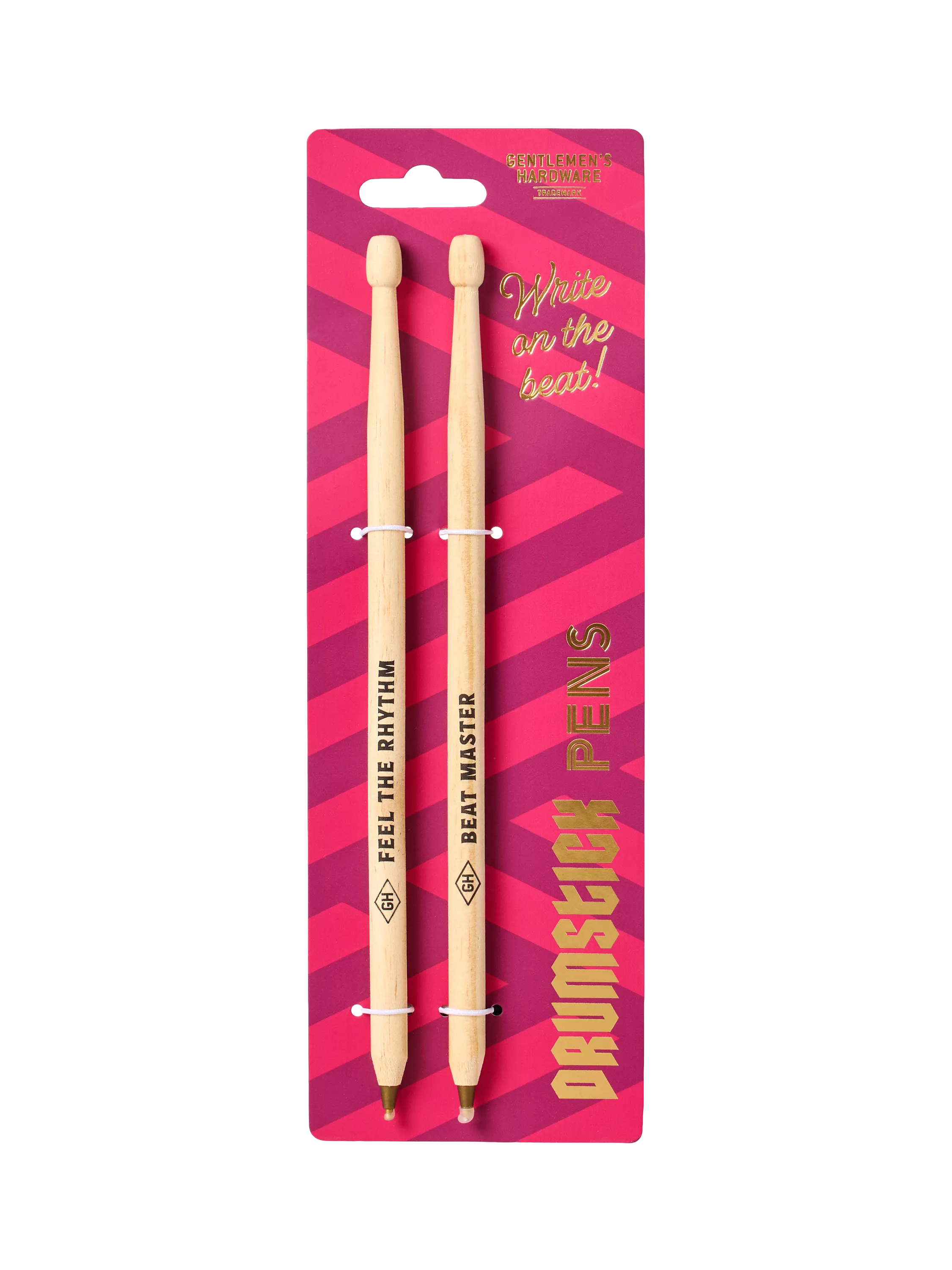 Gentlemen's Hardware drumstick ballpoint pen set of 2 natural - British product