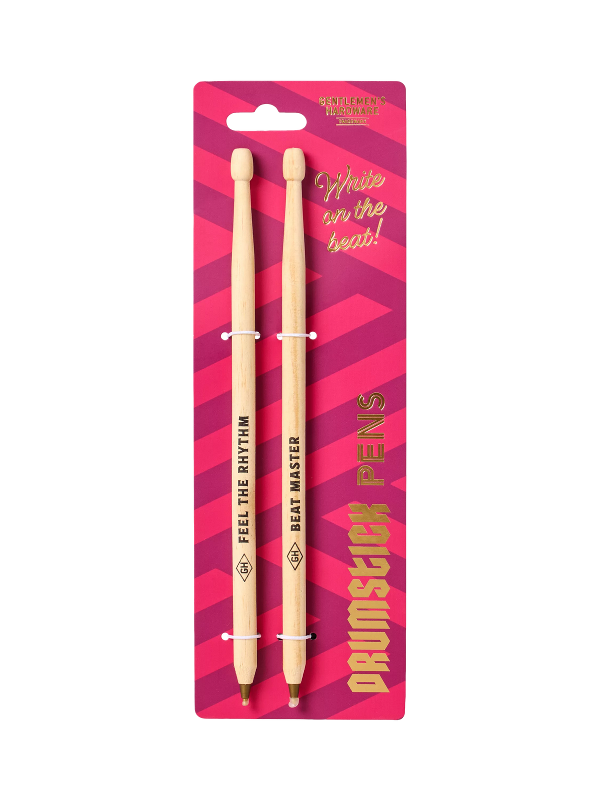 Gentlemen's Hardware drumstick ballpoint pen set of 2 natural - British product