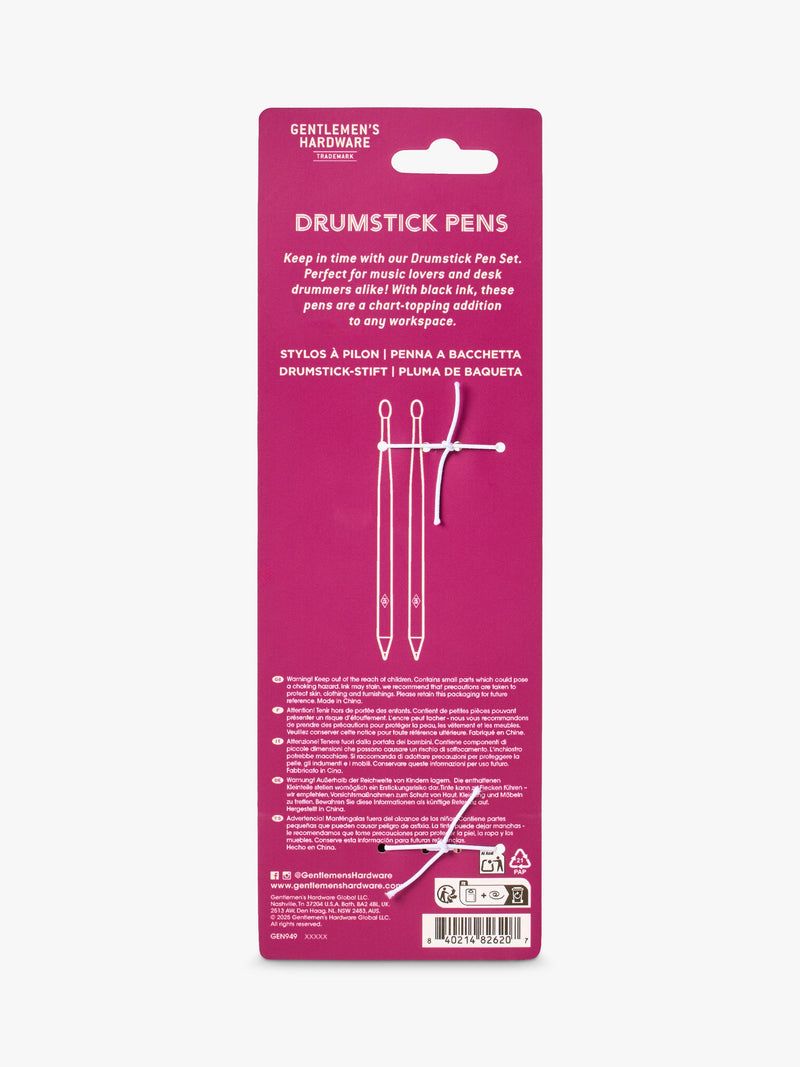 Gentlemen's Hardware drumstick ballpoint pen set of 2 natural - British product